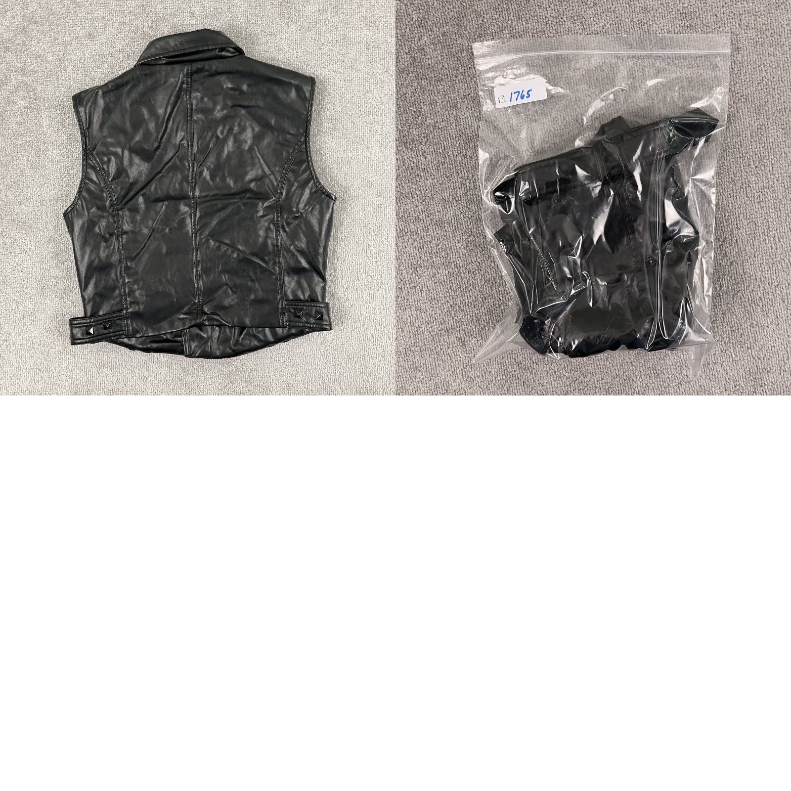 Vintage Abbey Dawn by Avril Lavigne Jacket Large Juniors 100% PVC Poly Leather Zip Moto Size L / US 10 / IT 46 - 8 Thumbnail