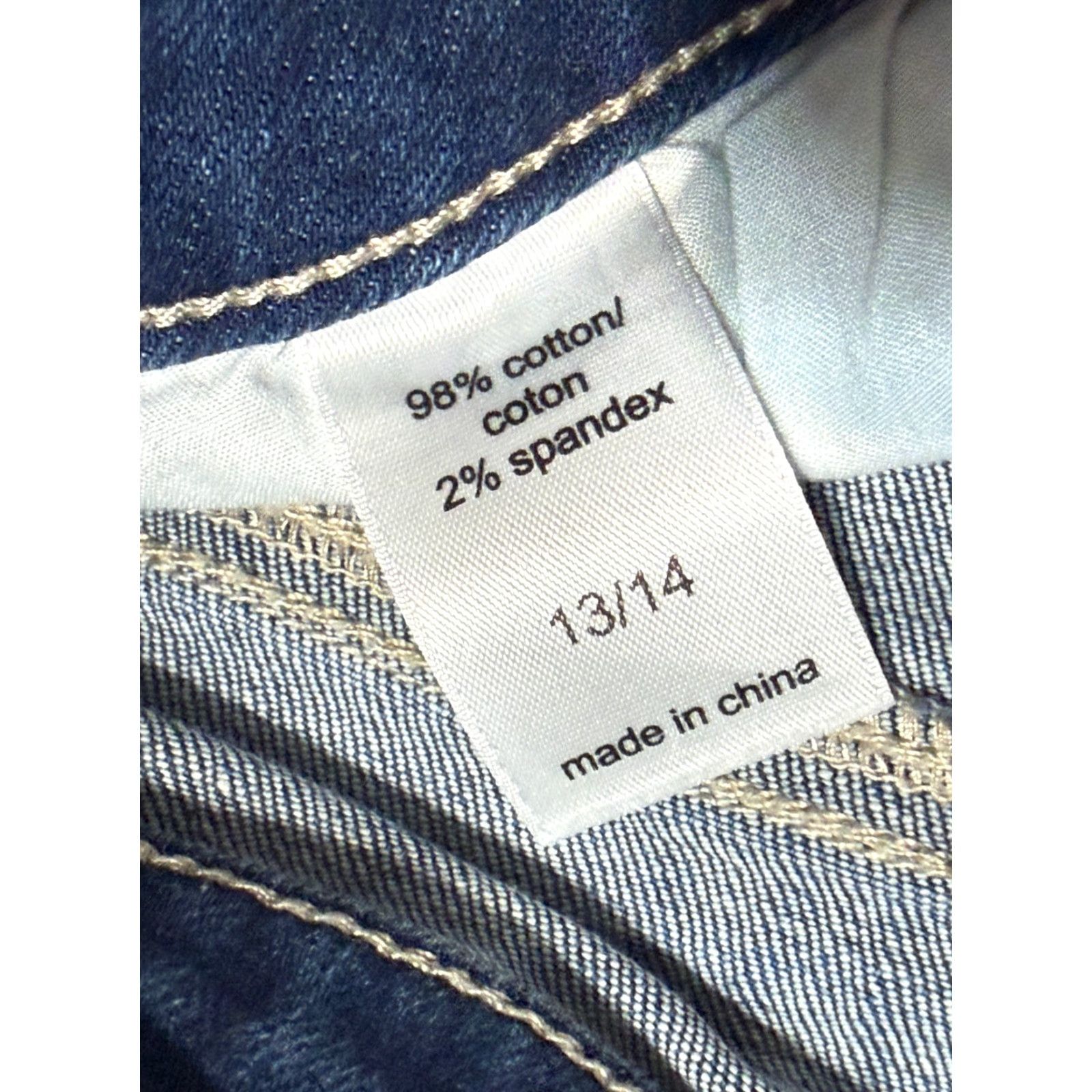 Vintage Maurices Jeans Capri Denim Blue 13/14 Lace Up 5-Pocket Regular Mid Rise Women's Juniors Jeans Size 34" / US 12 / IT 48 - 6 Thumbnail