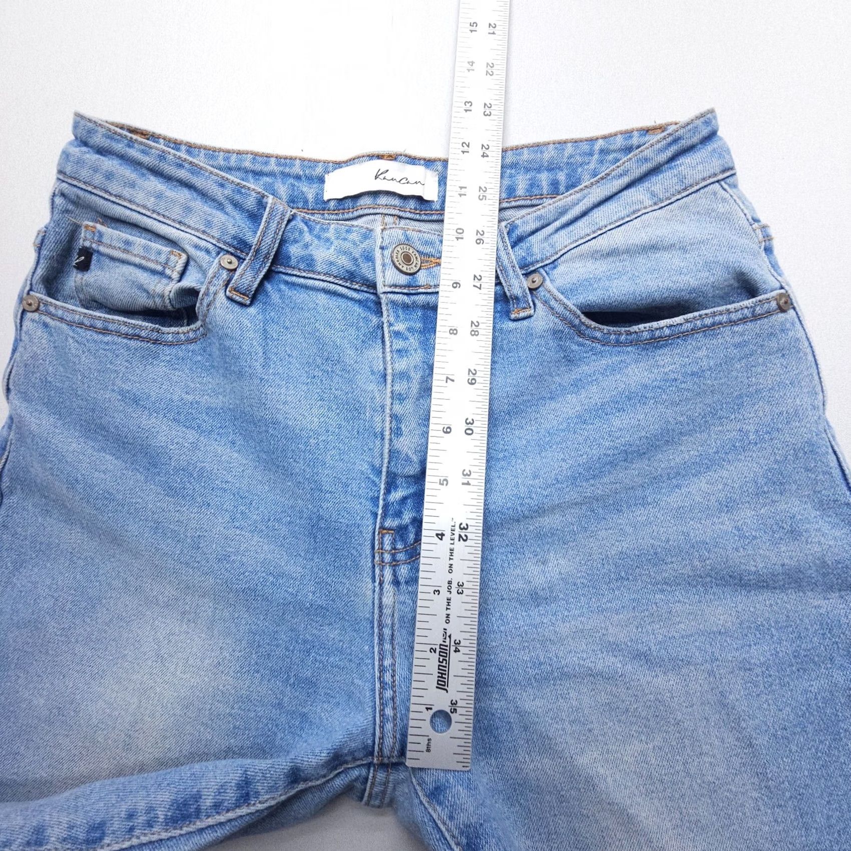 Vintage KanCan High Rise Skinny Jeans Womens 5 / 26 Raw Hem Blue Stretch Ankle Denim Jeans, 26, Blue, 5-Pocket, Slim, Regular, Jean, Black? Size 26" / US 2 / IT 38 - 5 Thumbnail