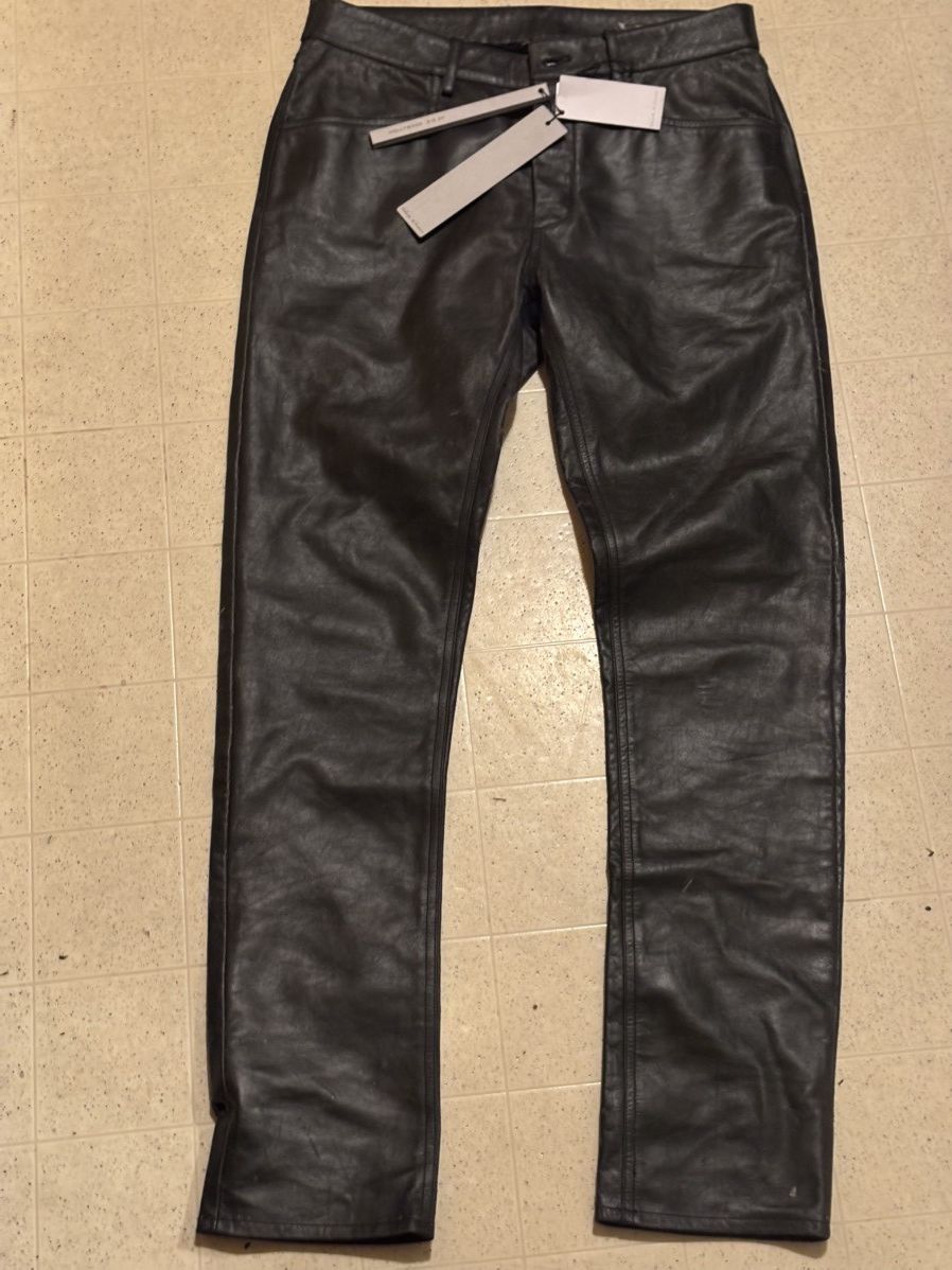 Rick Owens Drkshdw Rick Owens Tyrone Leather Jeans Brand New SS25 Size US 31 - 1 Thumbnail