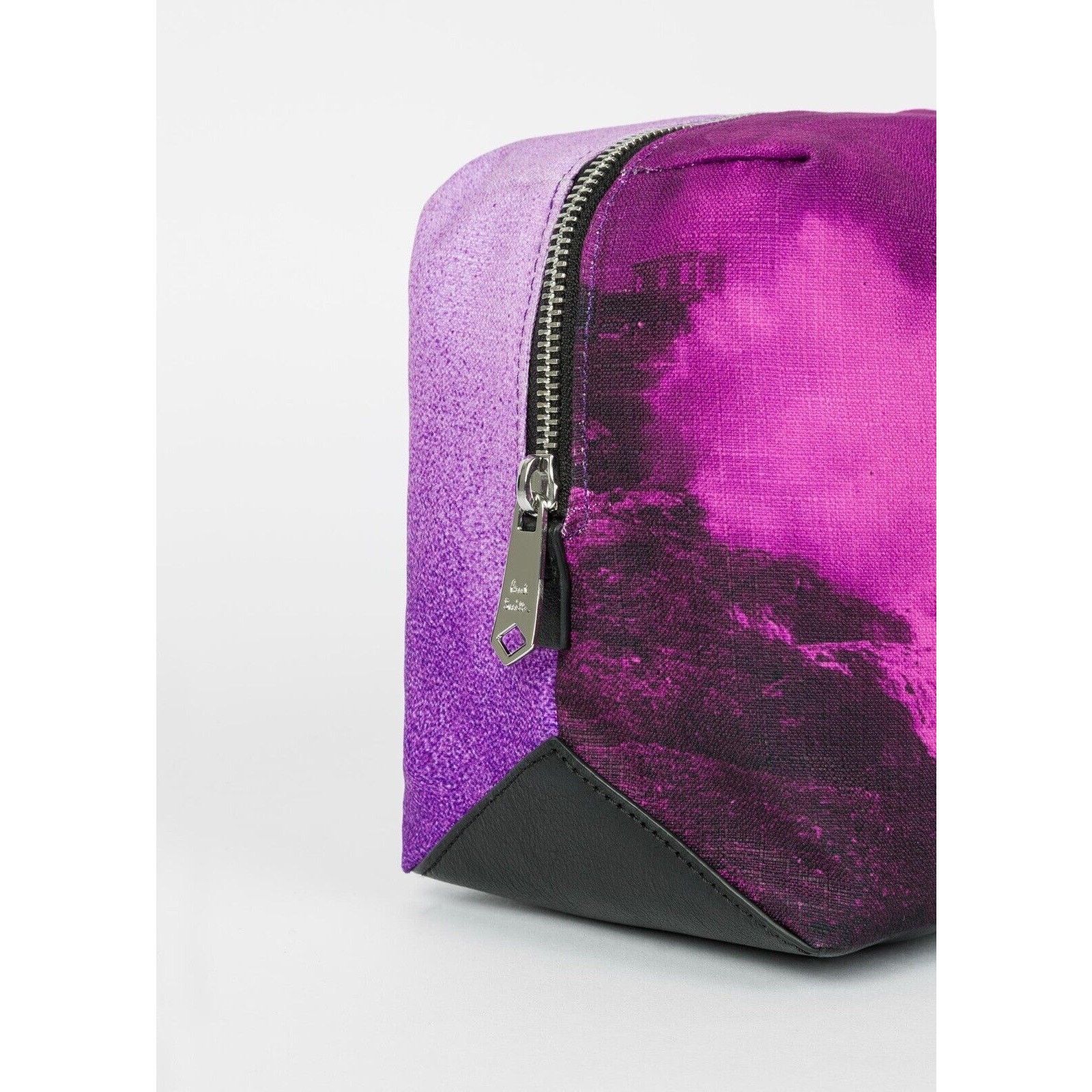 Paul Smith NWT $200 canvas & leather Photo Print Wash Bag / Dopp Kit. Size ONE SIZE - 3 Thumbnail
