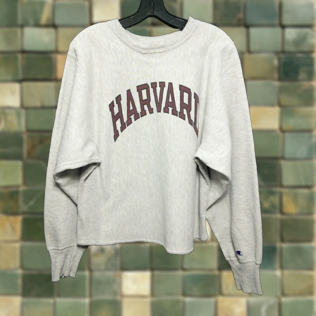 Champion VINTAGE Harvard Champion Reverse Weave Warmup Sweatshirt L Gray Men Pullover Crew Neck 80s US Size US L / EU 52-54 / 3 - 1 Thumbnail