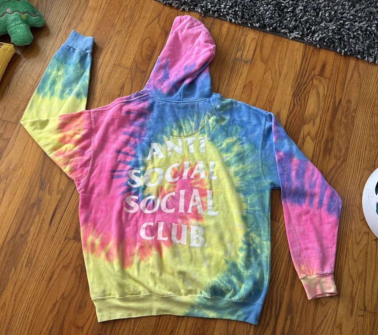 Anti Social Social Club Rare Neon Tiedye Hoodie Size L / US 10 / IT 46 - 4 Thumbnail