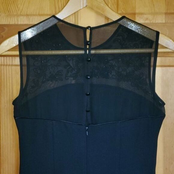 Vintage Liz Claiborne Night Embellished Sheer Sz. 8 Black Maxi Sleev Size M / US 6-8 / IT 42-44 - 7 Thumbnail