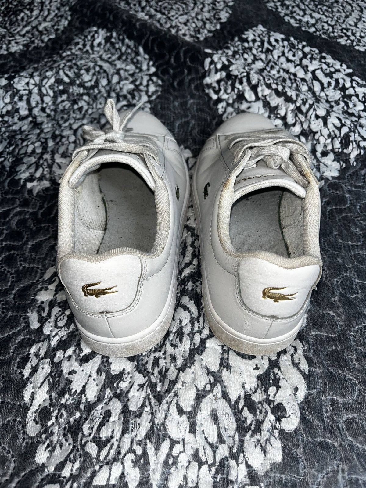 Lacoste Lacoste Men's White Leather Logo Lace Up Sneakers US Size 9 Size US 9 / IT 39 - 7 Thumbnail