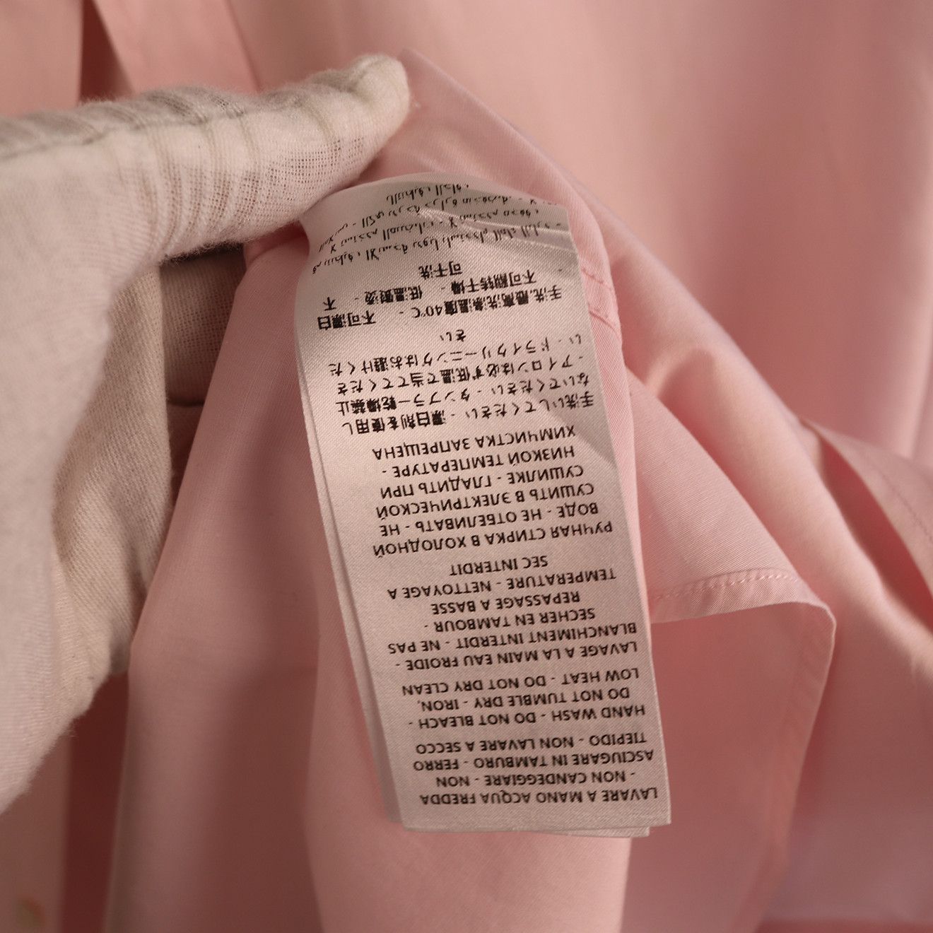 Gucci Gucci Pink Shirt with White Contrast Collar Size US M / EU 48-50 / 2 - 9 Thumbnail