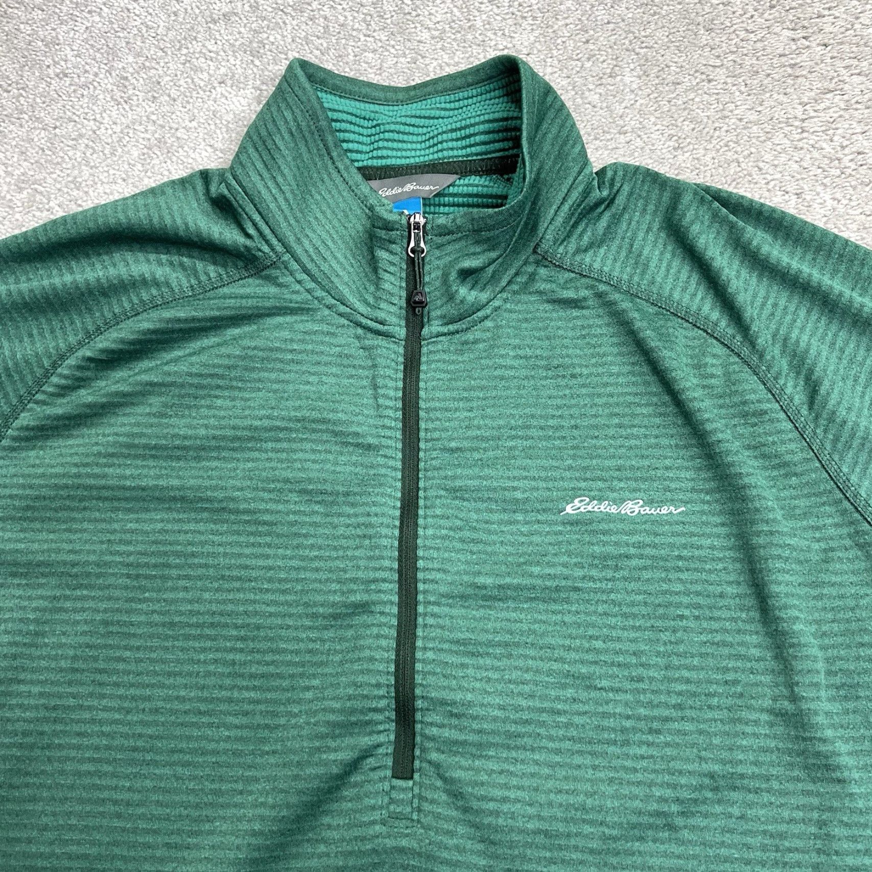 Eddie Bauer Eddie Bauer Pullover Mens XL Green First Ascent Stretch Sweater 1/4 Zip Athletic Lightweight Fleece Lined Size US XL / EU 56 / 4 - 3 Thumbnail