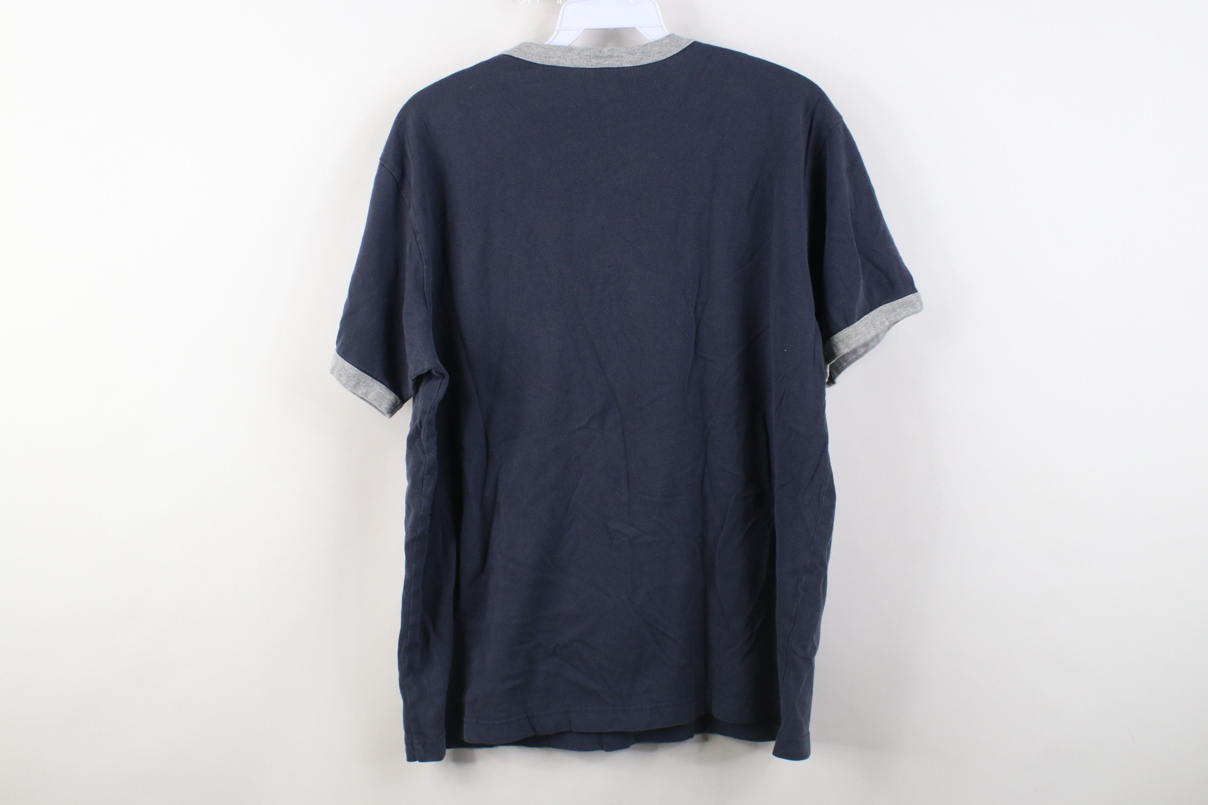 Gap Vintage 90s Y2K Gap Blank Short Sleeve Ringer T-Shirt Blue Size US M / EU 48-50 / 2 - 8 Thumbnail