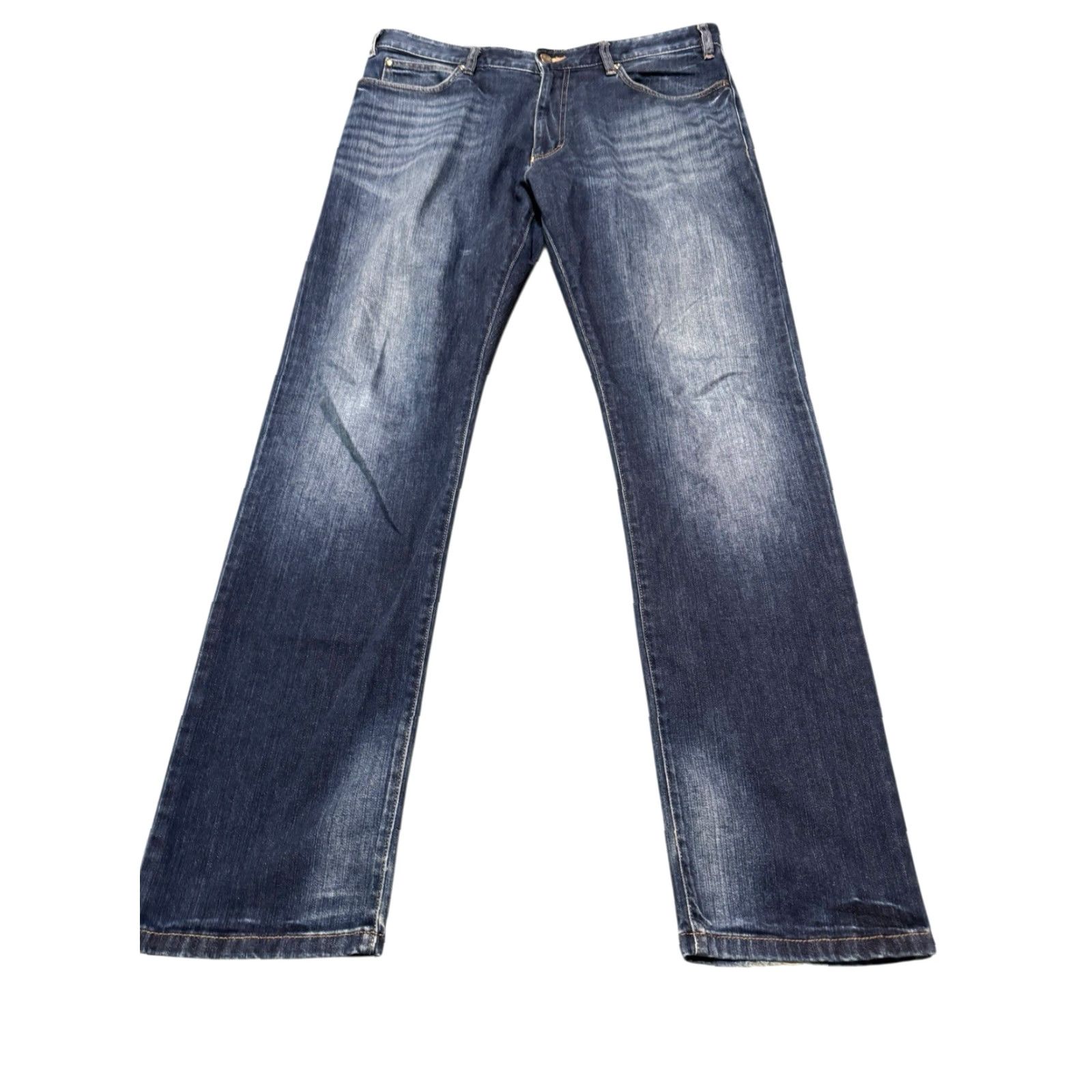 Ermenegildo Zegna ZEGNA SPORT Jeans Men Regular W38 L32 Mercerized Denim 9.5oz Blue 5-Pocket Button Zip Transported Logo Vintage No Size US 36 / EU 52 - 2 Thumbnail