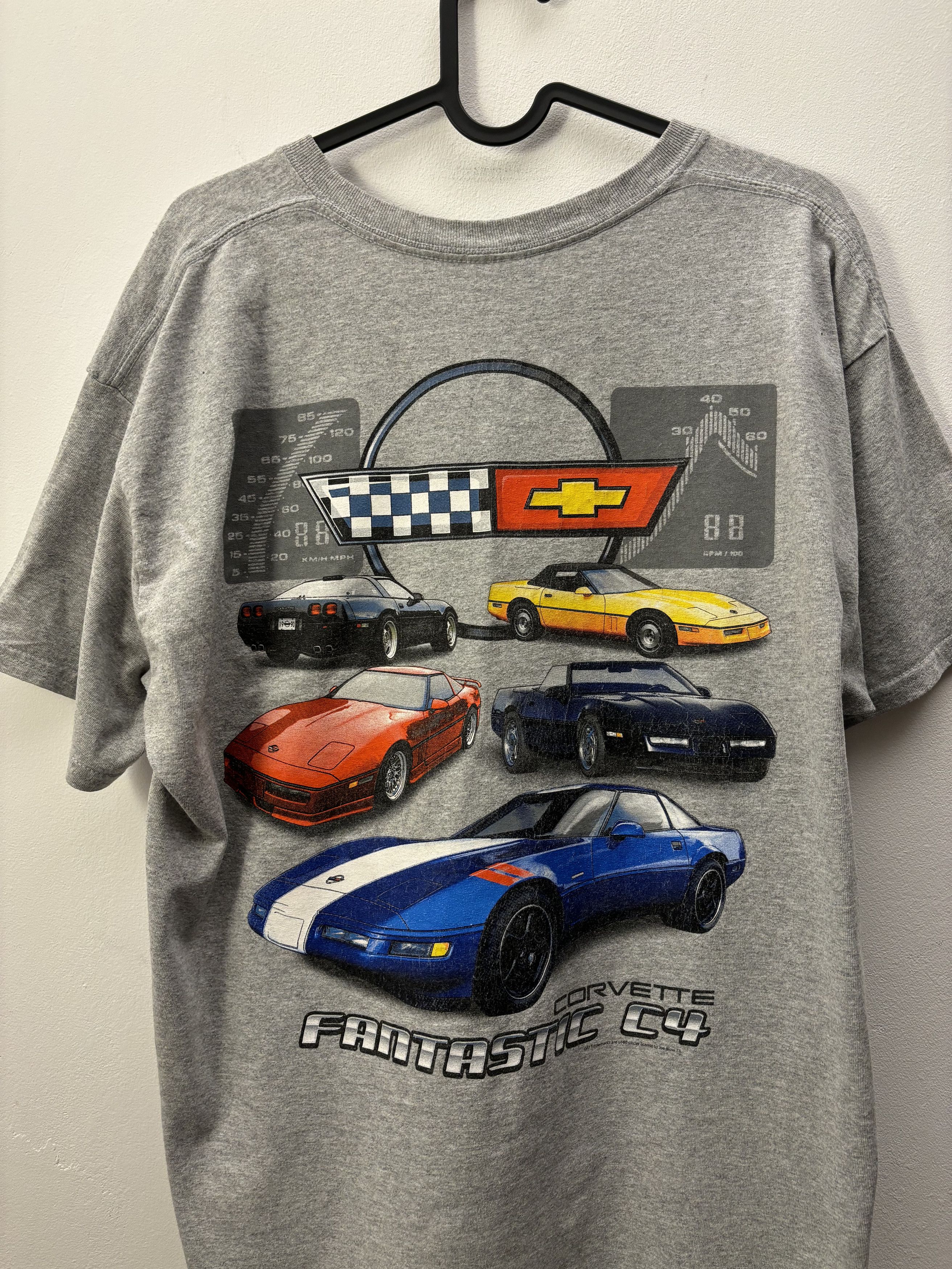 Ford × Vintage Vintage Corvette C4 Car Back Print Tee Size US L / EU 52-54 / 3 - 4 Thumbnail