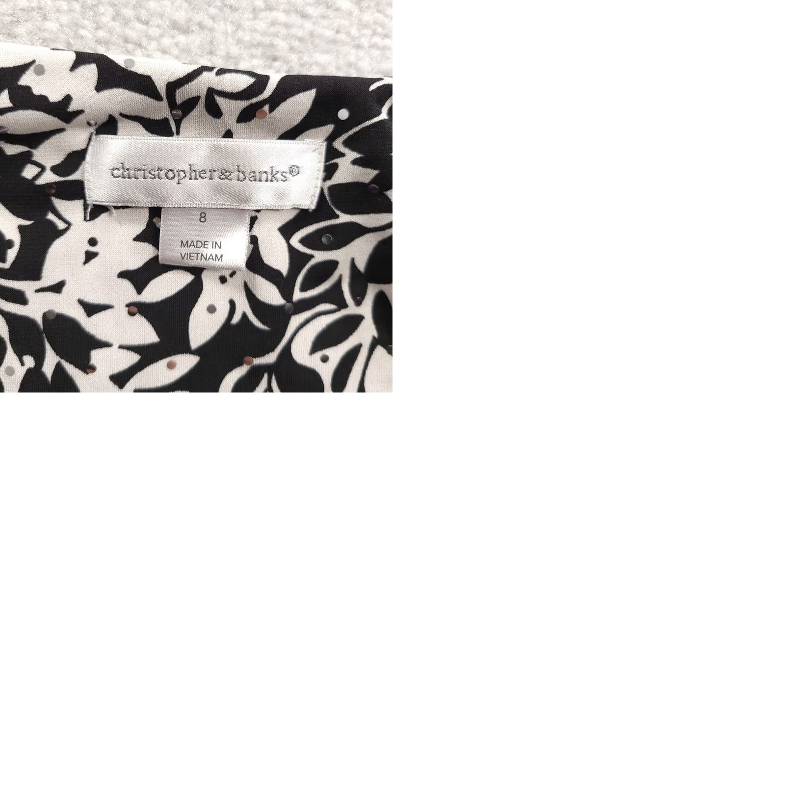 Vintage Christopher & Banks Top Womens 8 Lightweight Floral Open Front Cardigan Size Size M / US 6-8 / IT 42-44 - 9 Thumbnail