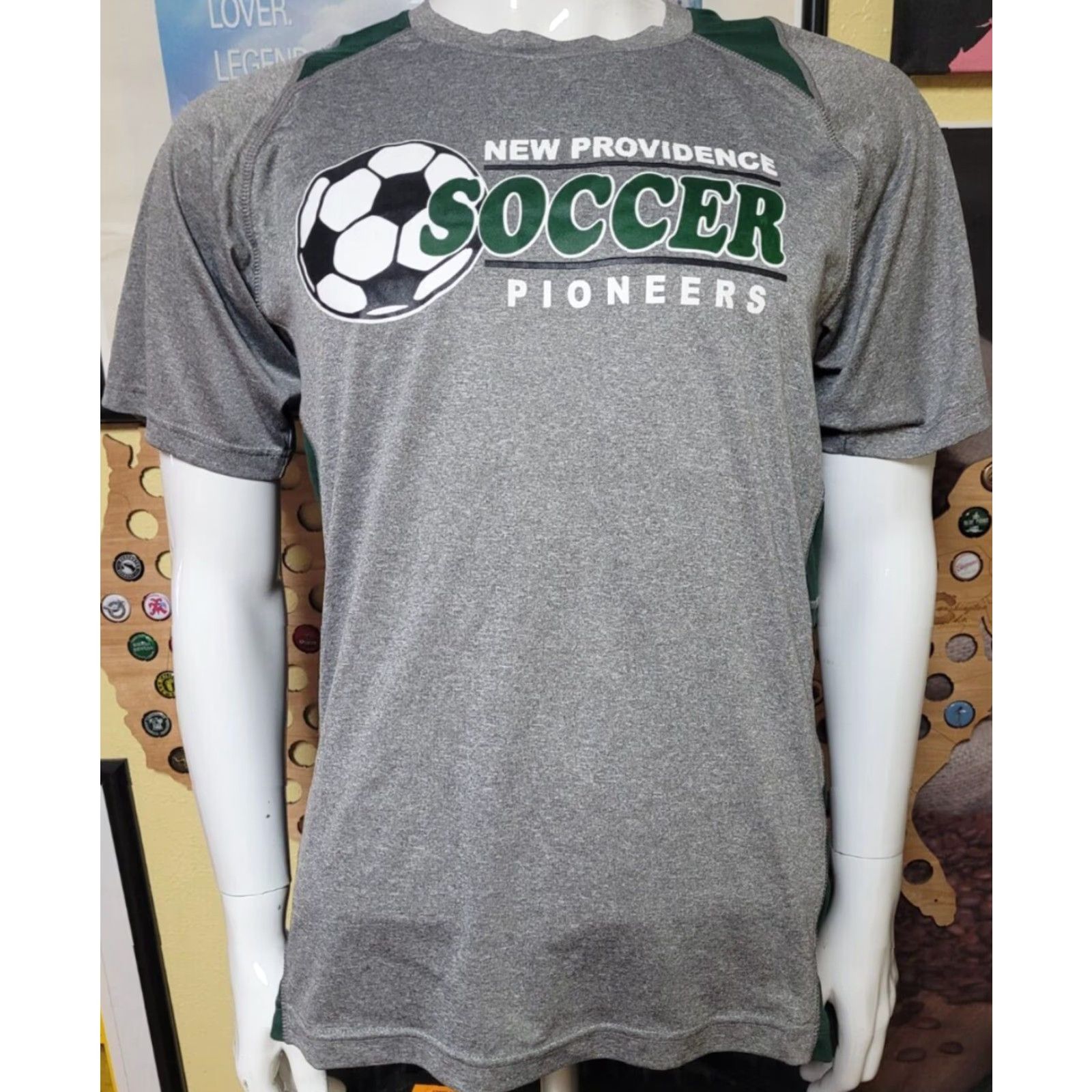 Vintage New Providence NJ High School Pioneers Soccer Performance Jersey T Shirt Medium Size US M / EU 48-50 / 2 - 2 Thumbnail
