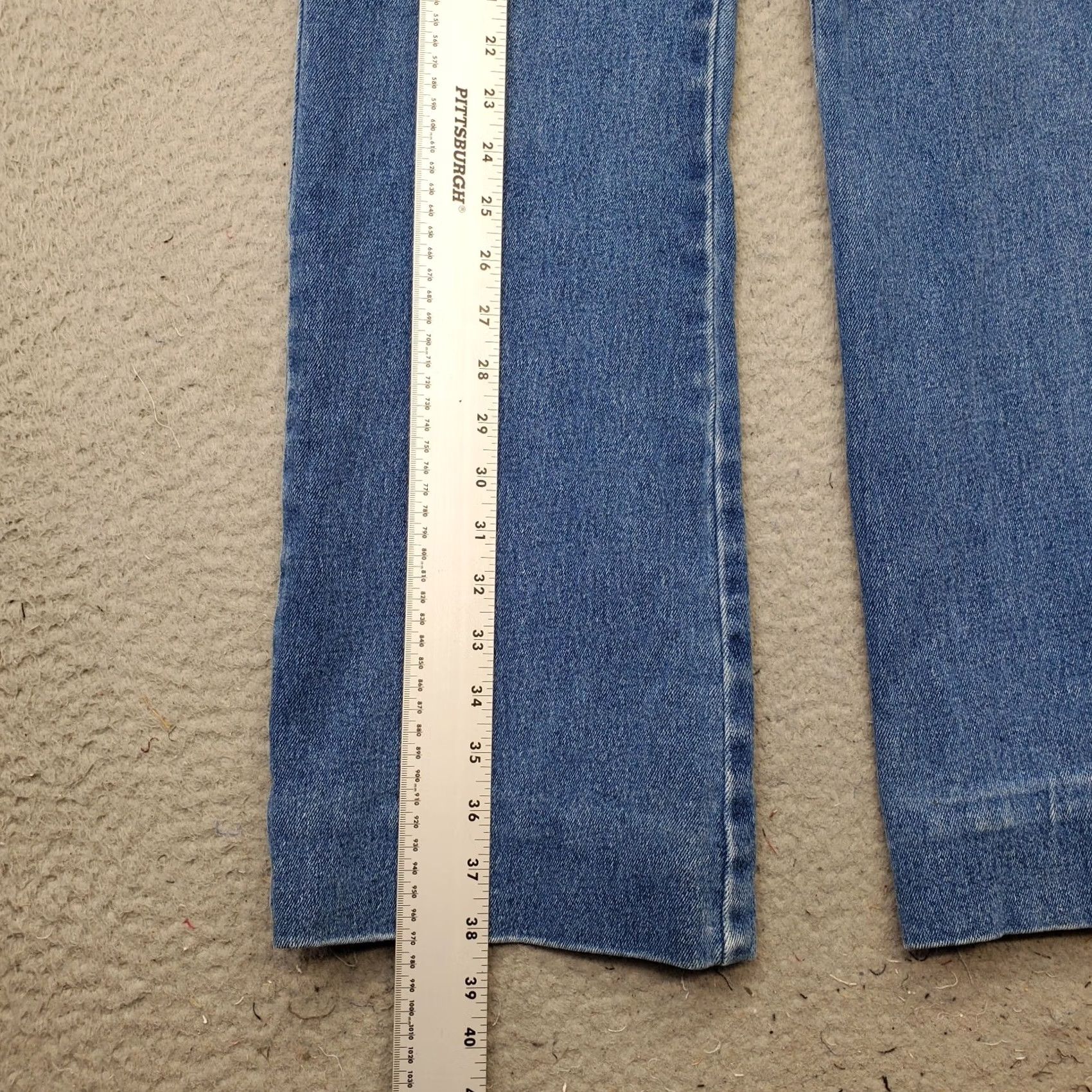 Jordache Jordache Jeans Womens 13/14 Blue Denim Stretch Straight 5-Pocket Regular Size: 13/14 Womens Blue Denim Jeans Size 34" / US 12 / IT 48 - 3 Thumbnail