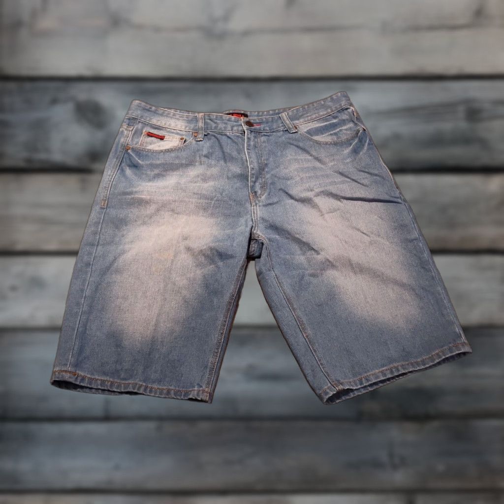 Fubu VINTAGE FUBU Denim Jorts Men’s Size 42 Baggy Hip Hop Bermuda Shorts Blue 2000s Size US 42 / EU 58 - 1 Thumbnail