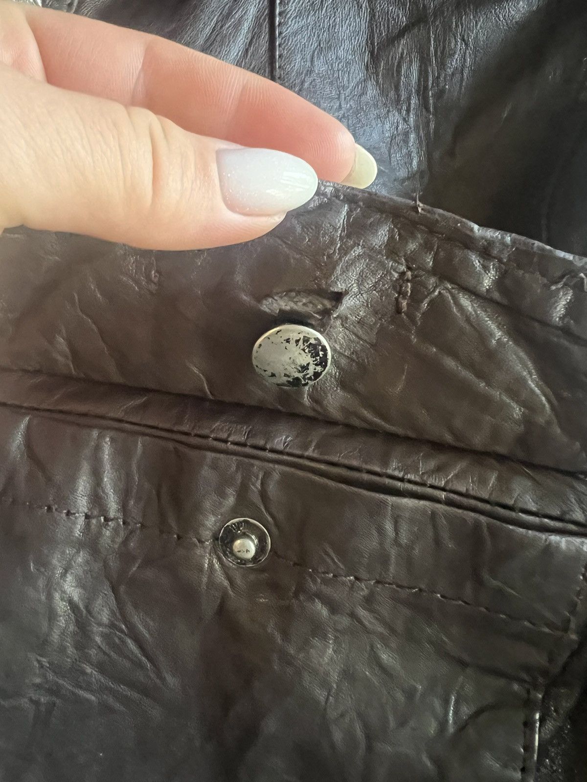Allsaints Allsaints Enemy Leather Shirt Jacket Brown Men Size M Size US M / EU 48-50 / 2 - 16 Thumbnail