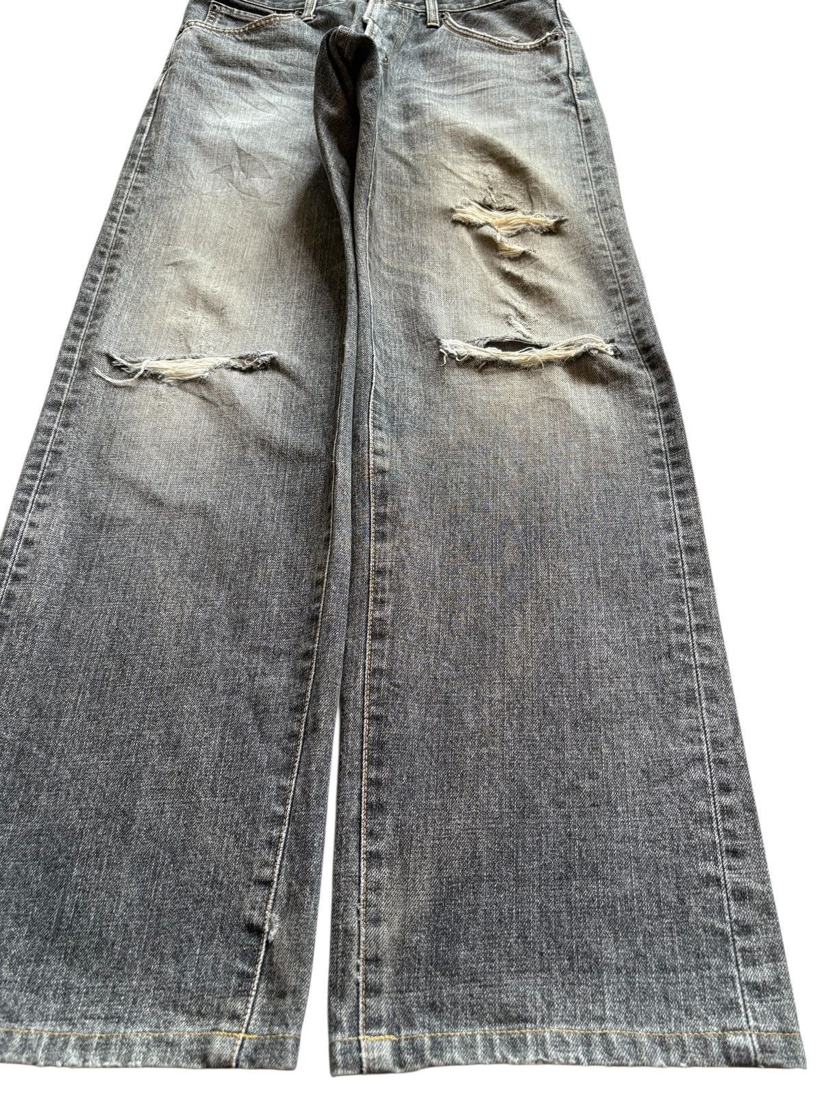 Edwin × Japanese Brand × Kapital Exclusive Vintage Edwin Mud Wash Distressed Rip Baggy Jean Size US 30 / EU 46 - 7 Thumbnail