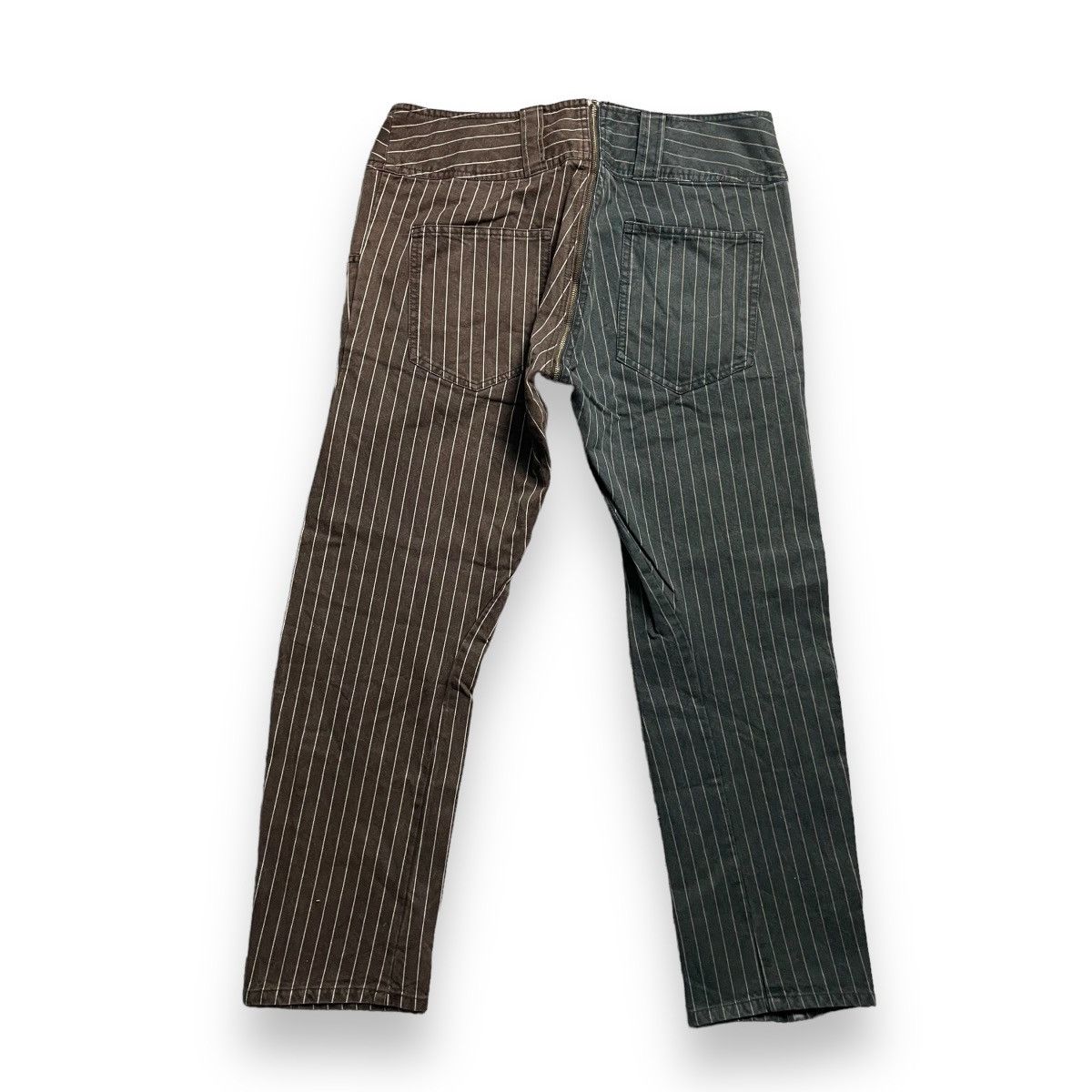 20471120 × Beauty Beast × Japanese Brand 🇯🇵 JAPANESE CUSTOM TWO TONES STRIPED SPIRAL CUT PANTS Size US 31 - 2 Thumbnail
