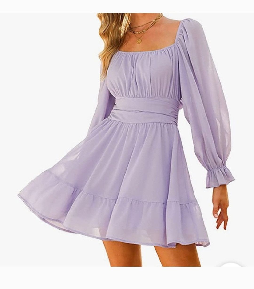 Other EXLURA lavender mini dress w/ open back design (size XL) Size XL / US 12-14 / IT 48-50 - 2 Thumbnail