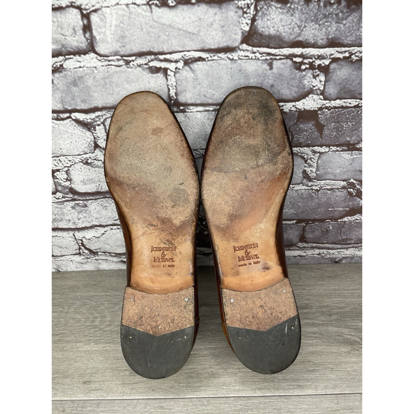 Johnston & Murphy Johnston & Murphy Brown Leather Handsewn Moc Tassel Loafers Size US 11 / EU 44 - 19 Thumbnail