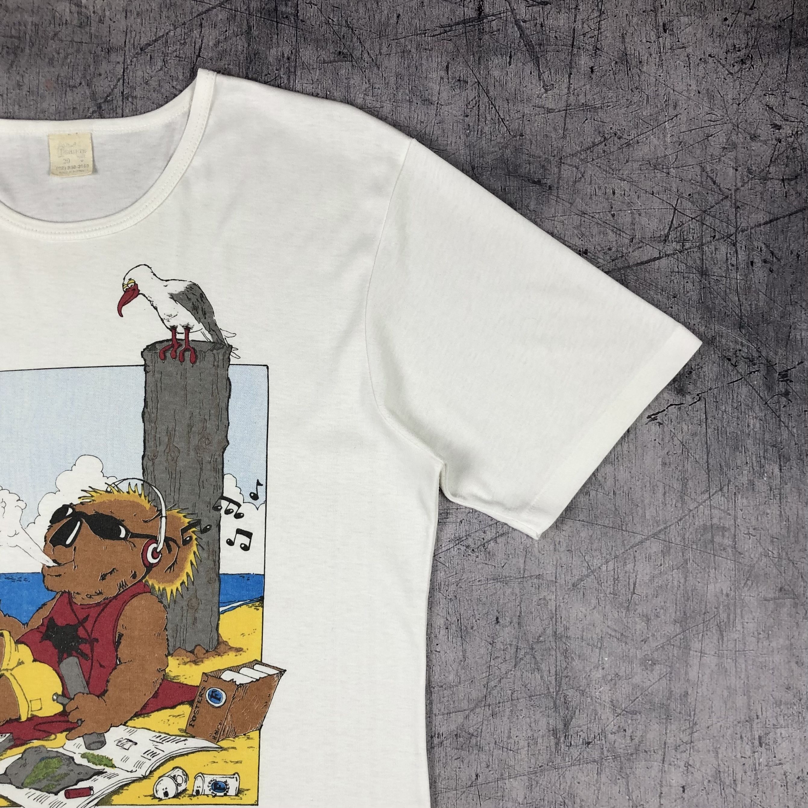 Vintage 90s Bear Smoke Weed 420 Foster Beer Dope Vintage Tee Size US M / EU 48-50 / 2 - 7 Thumbnail
