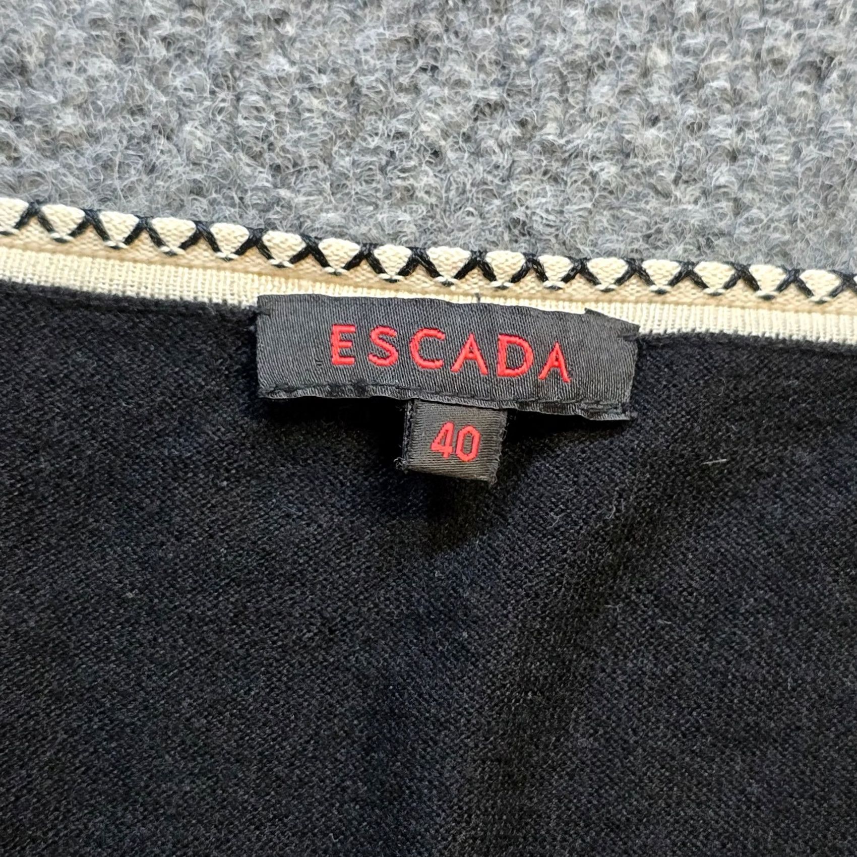 Escada Escada Cardigan Womens Size 40 Black Silk Cashmere Knit Capsule Basic Minimalist Cardigan Women Regular Knit XS? Size S / US 4 / IT 40 - 3 Thumbnail