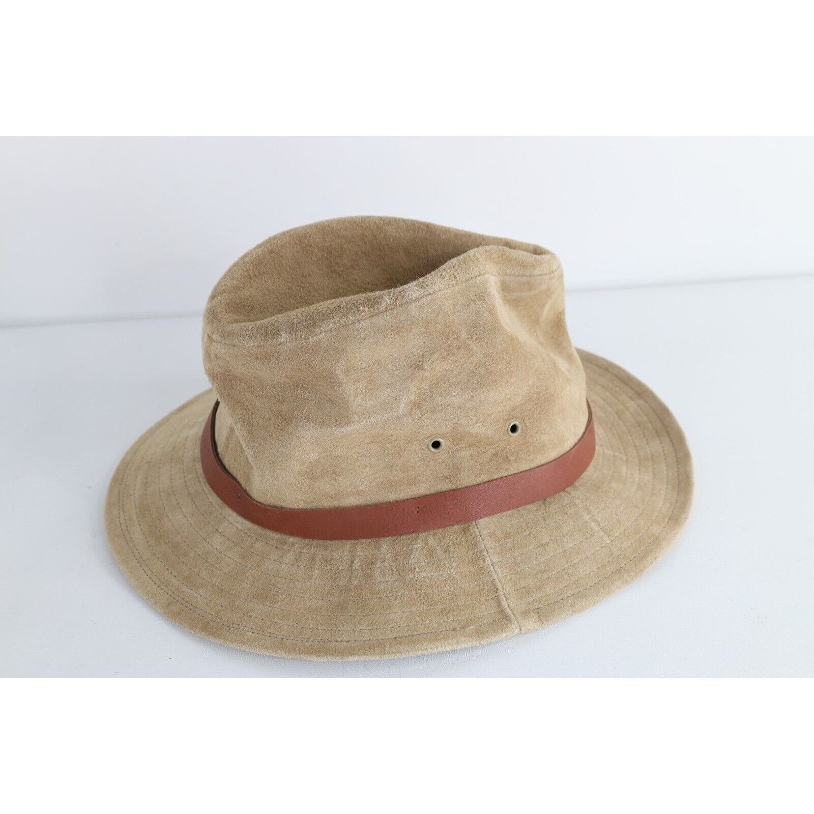Vintage Deadstock Vintage 90s Steetwear Suede Fedora Hat Size ONE SIZE - 5 Thumbnail