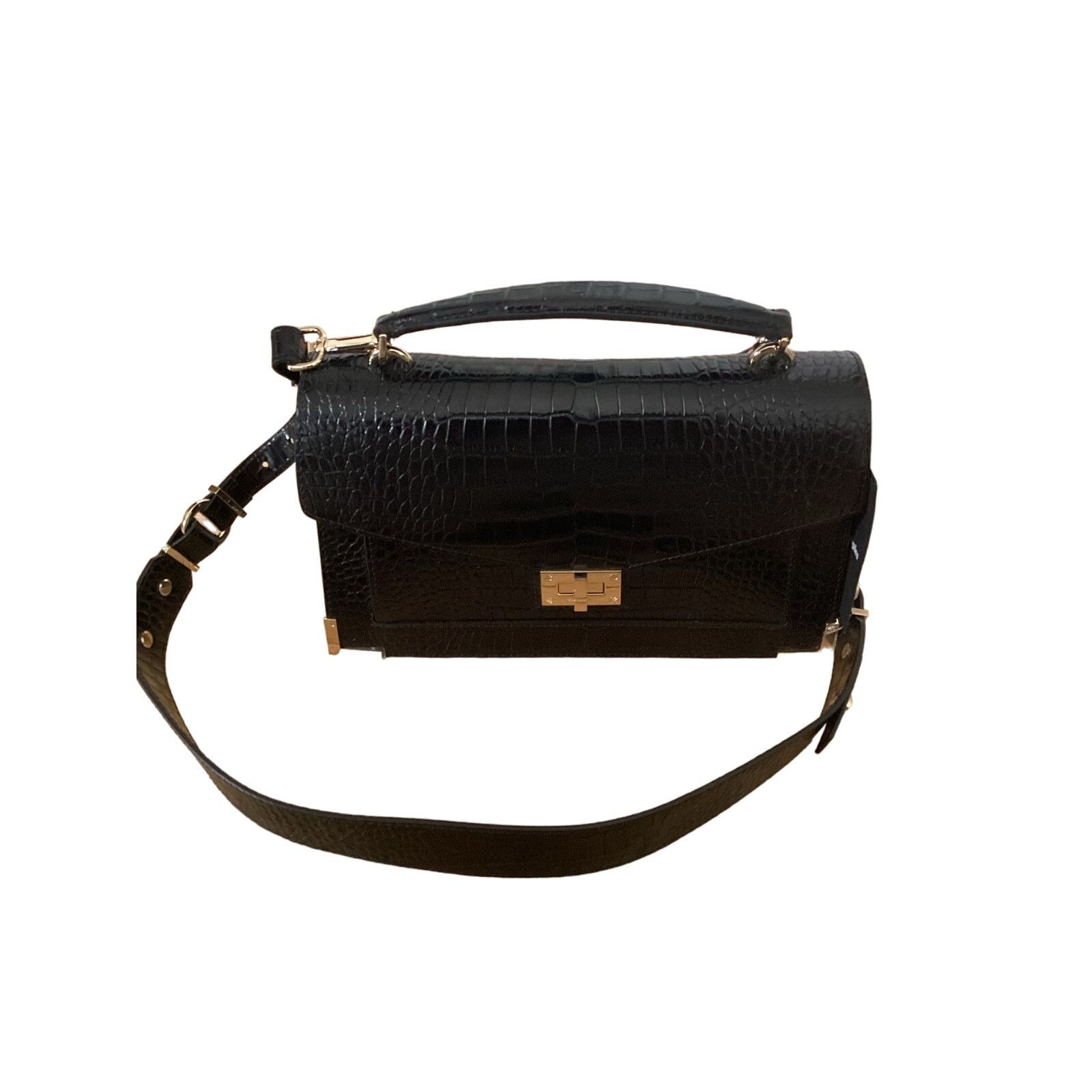 The Kooples NWT The Kooples Emily Embossed Black Med Crossbody Bag $545 Size ONE SIZE - 5 Thumbnail