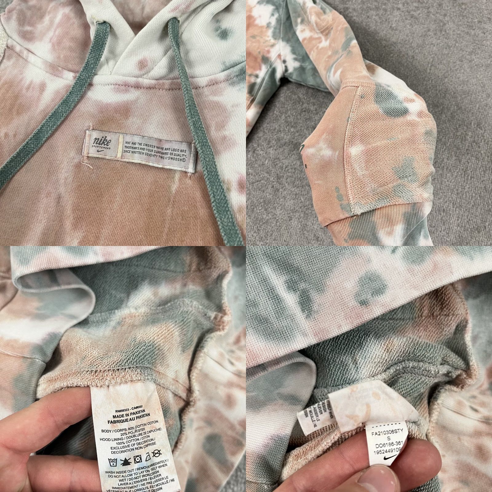Nike Nike Sportswear Hoodie Mens Small Tie Dye French Terry Sweatshirt Pullover Gym Size US S / EU 44-46 / 1 - 8 Thumbnail