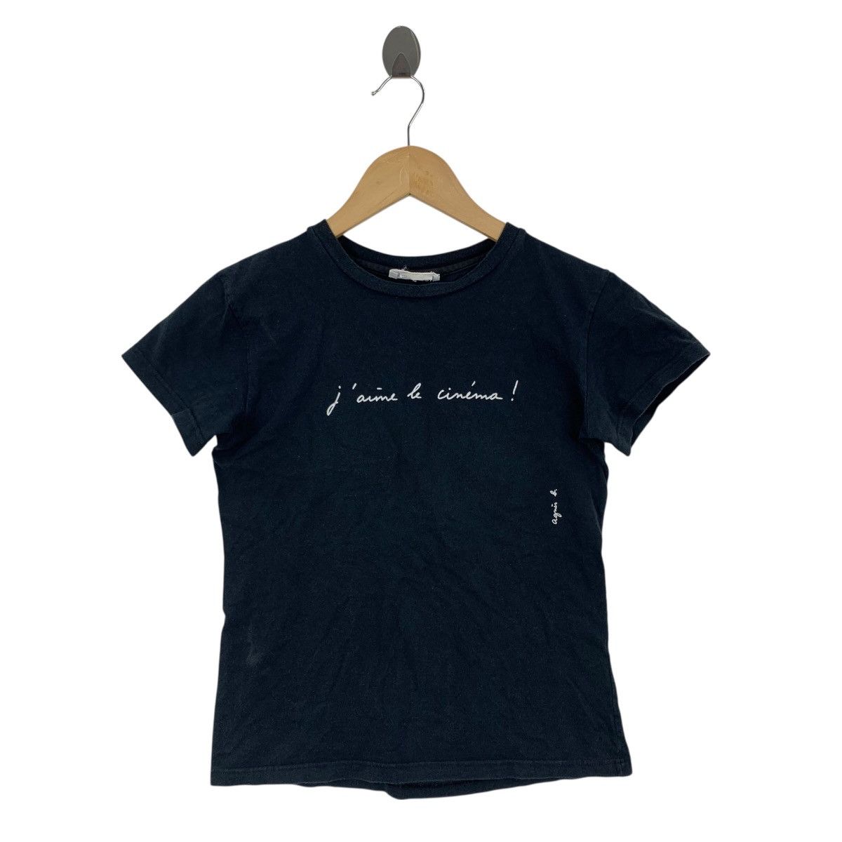 agnes b. Vintage AGNES B PARIS J Aime Le Cinema Short Sleeve Tshirt Size S / US 4 / IT 40 - 1 Thumbnail