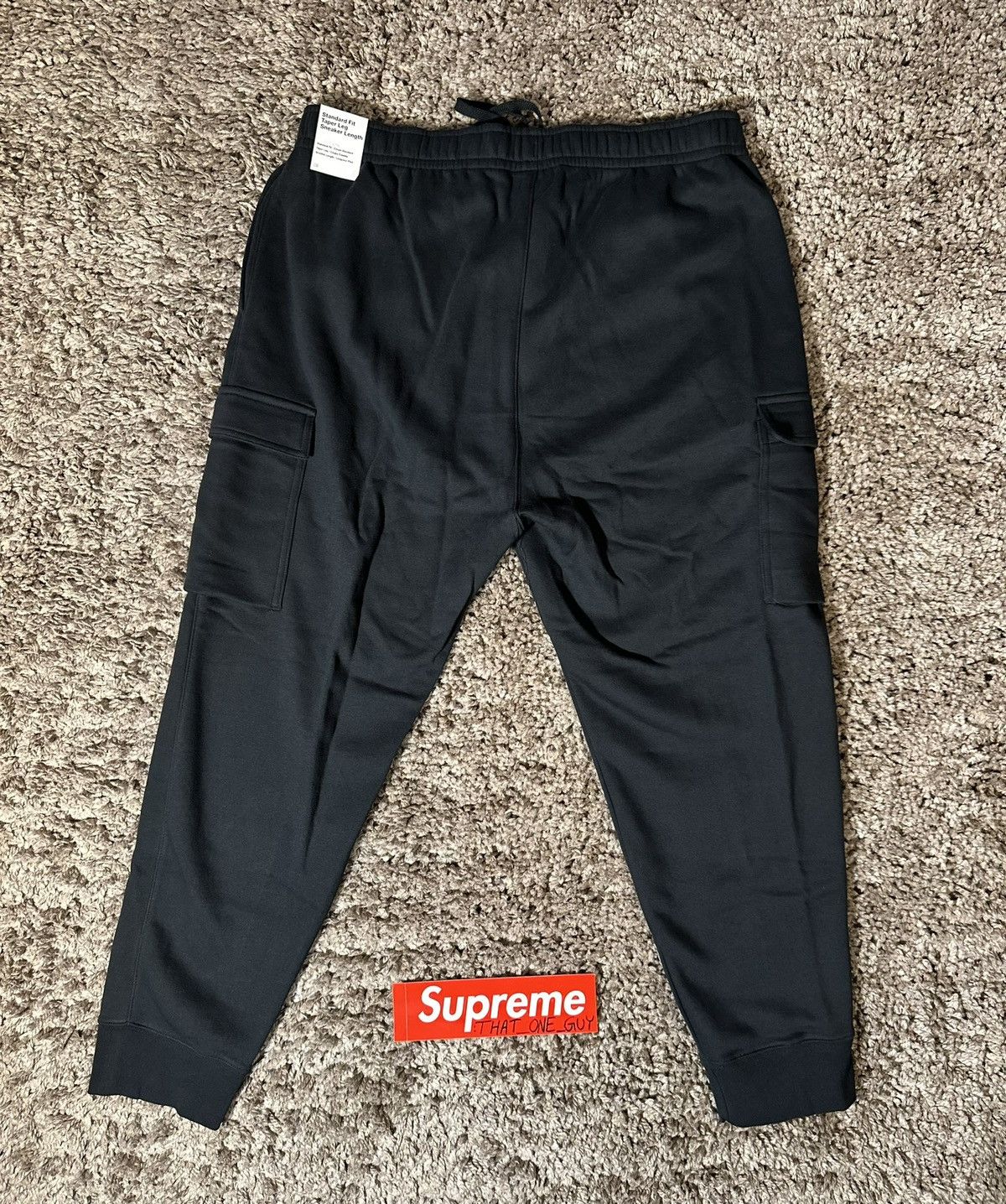 Designer × Nike Nike Black Swoosh Joggers Black Size US 34 / EU 50 - 3 Thumbnail