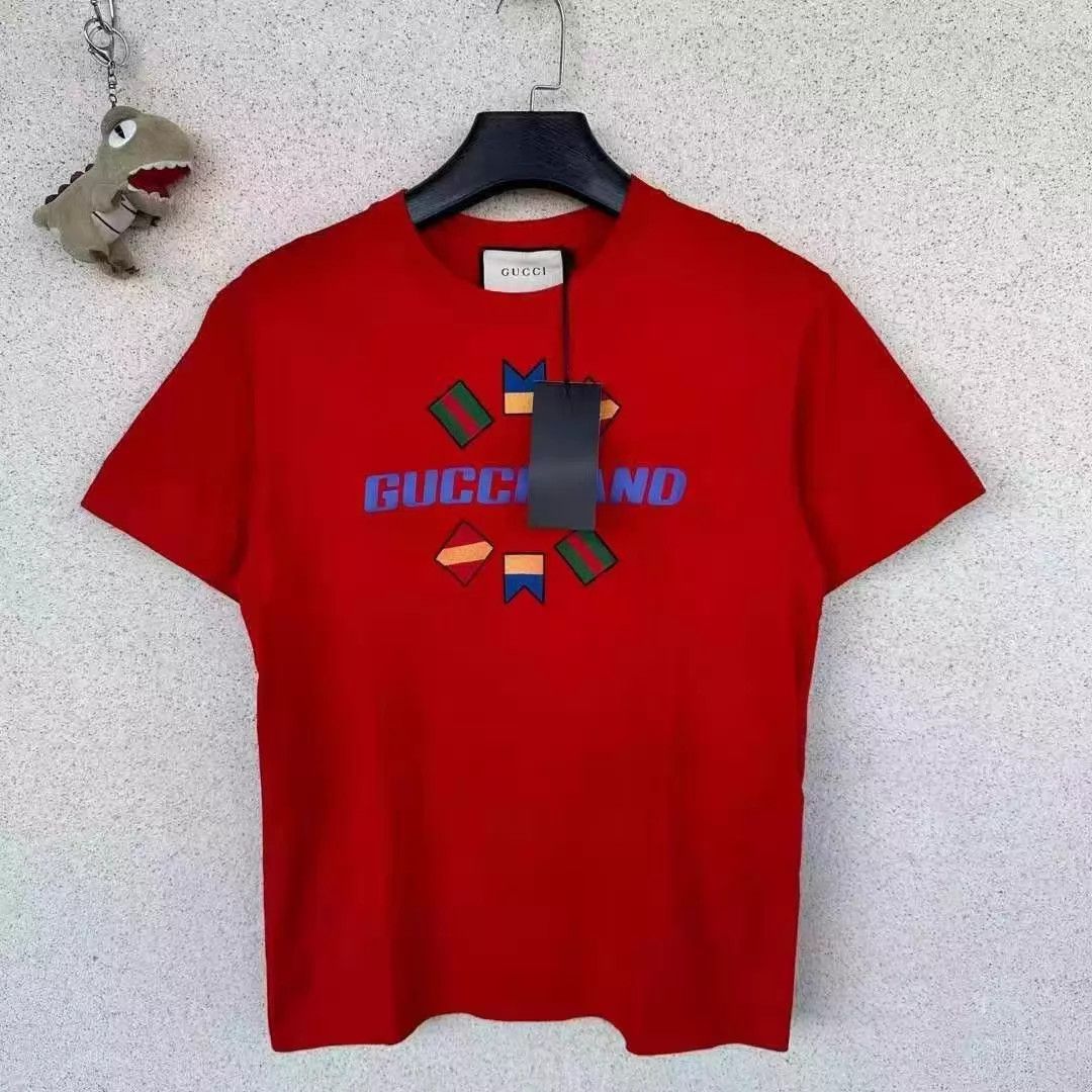 Gucci Gucci Red Flag Print Short Sleeve T-shirt OS/XS Size US XS / EU 42 / 0 - 1 Thumbnail