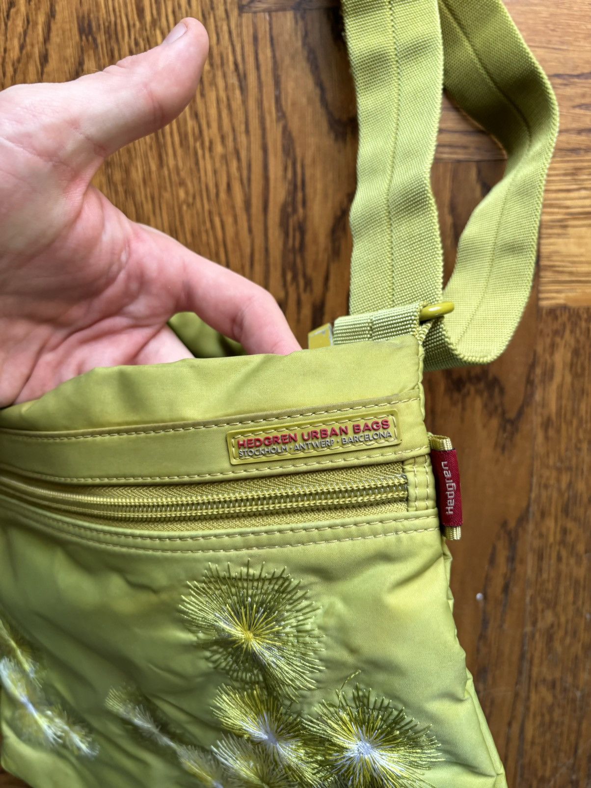 Vintage Vintage Hedgren Urban Bags Crossbody Prada Green Nylon Sling Size ONE SIZE - 7 Thumbnail