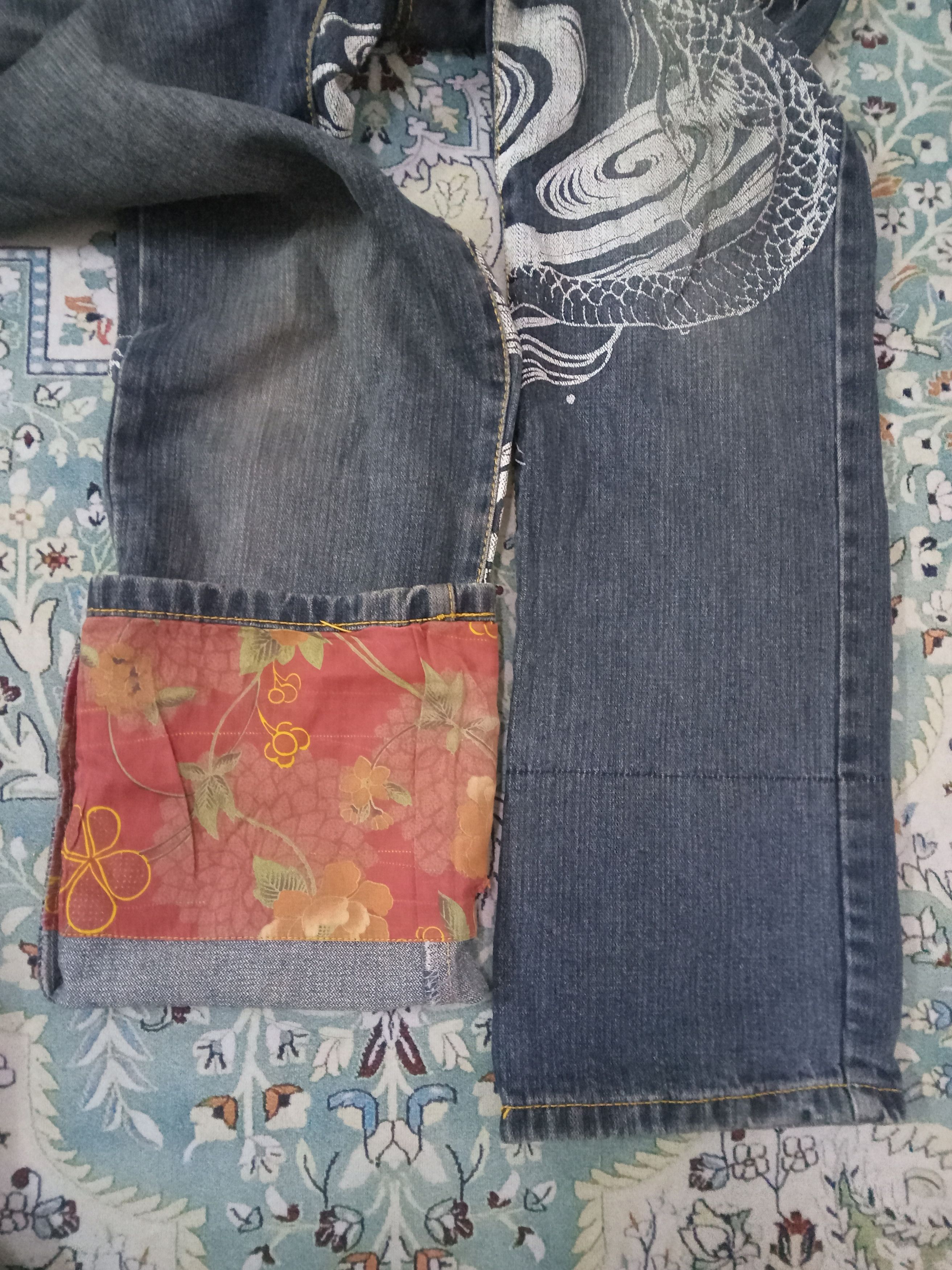 Japanese Brand B-S Dragon Motive Jeans Size US 33 - 13 Thumbnail