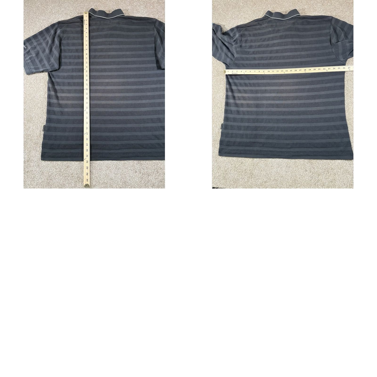 Nike VINTAGE Nike Golf Polo Shirt Men’s XXL 100% Cotton Striped | Black Geometric 90s Logo Button Chip Metlife Golf Vintage Men Size US XXL / EU 58 / 5 - 8 Thumbnail
