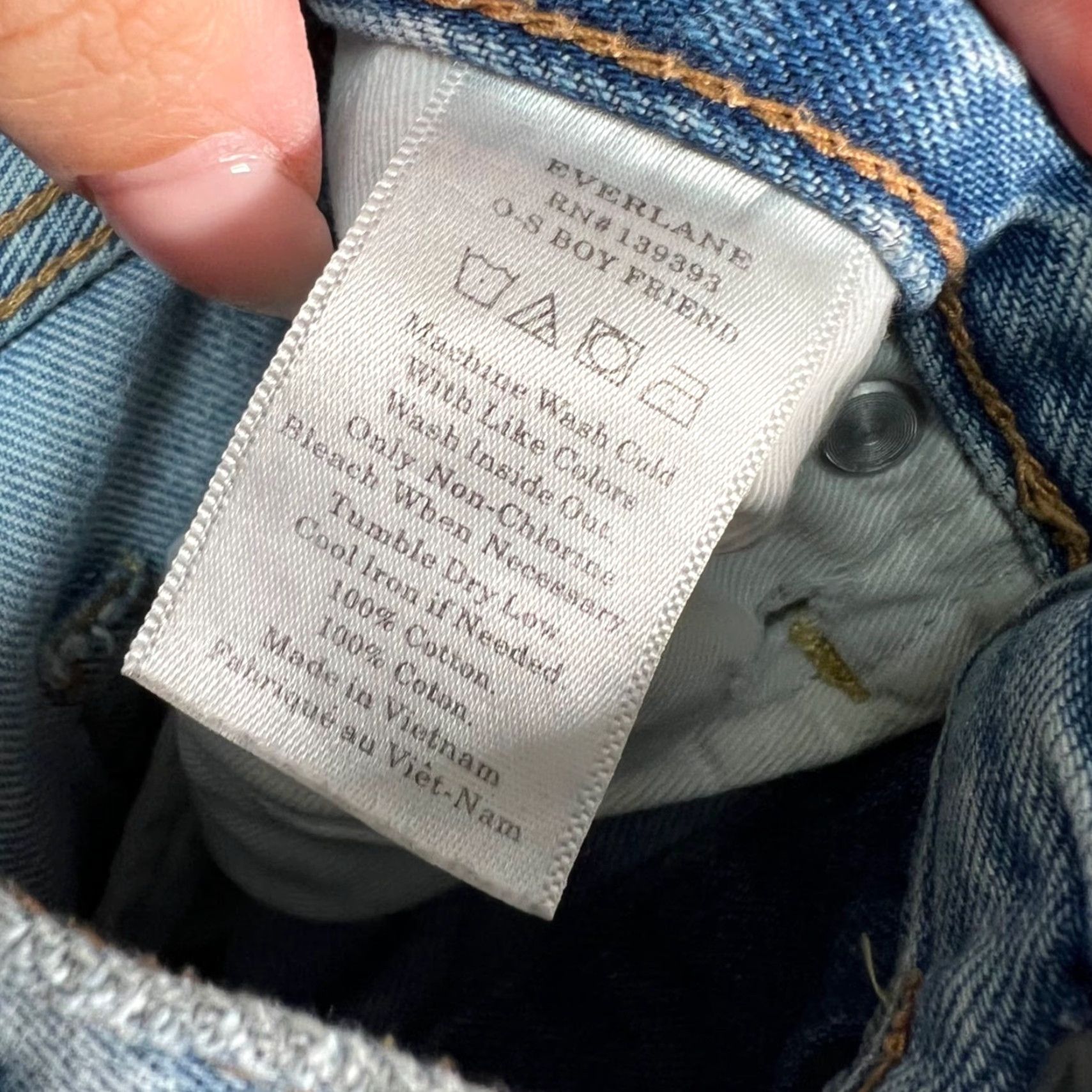Everlane Everlane Jeans Women's Size 27 Boyfriend Light Wash Straight Leg Cotton Denim 5-Pocket Size 29" - 4 Thumbnail