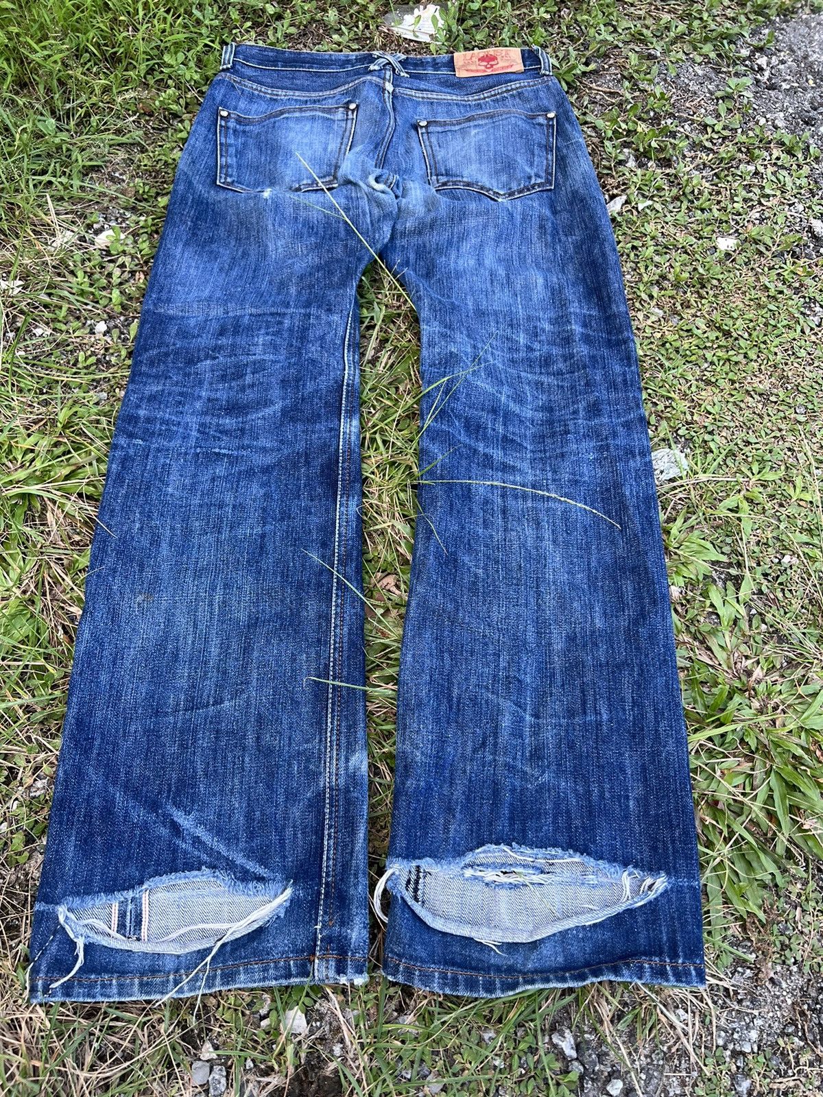 Japanese Brand VTG LAGUST DISTRESSED SELVEDGE JEANS VERY RARE Size US 30 / EU 46 - 2 Thumbnail