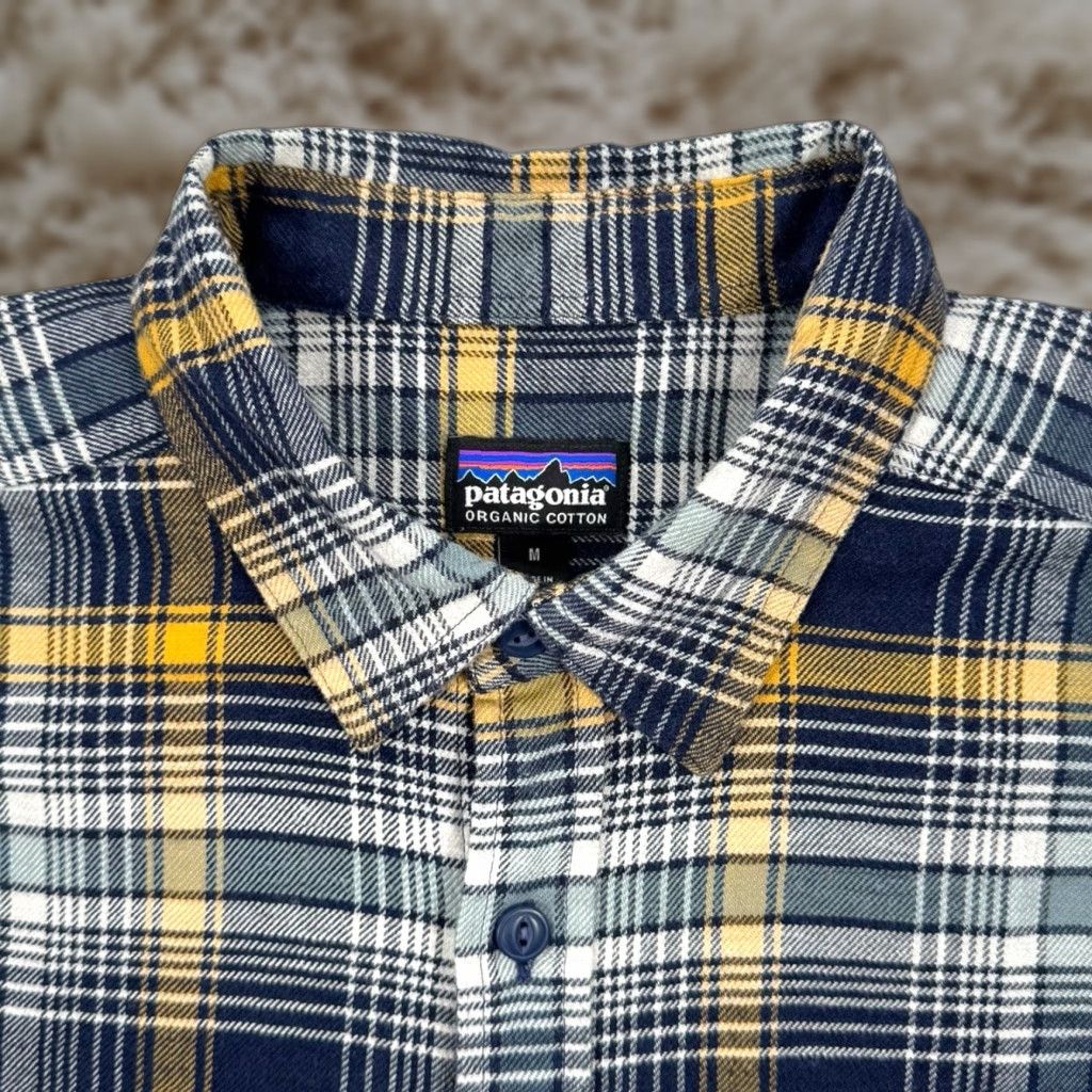 Patagonia Shirt Mens Medium Button-Up Fjord Lightweight Flannel Multicolor Cotton Pocket Outdoor Vintage No (Mint)