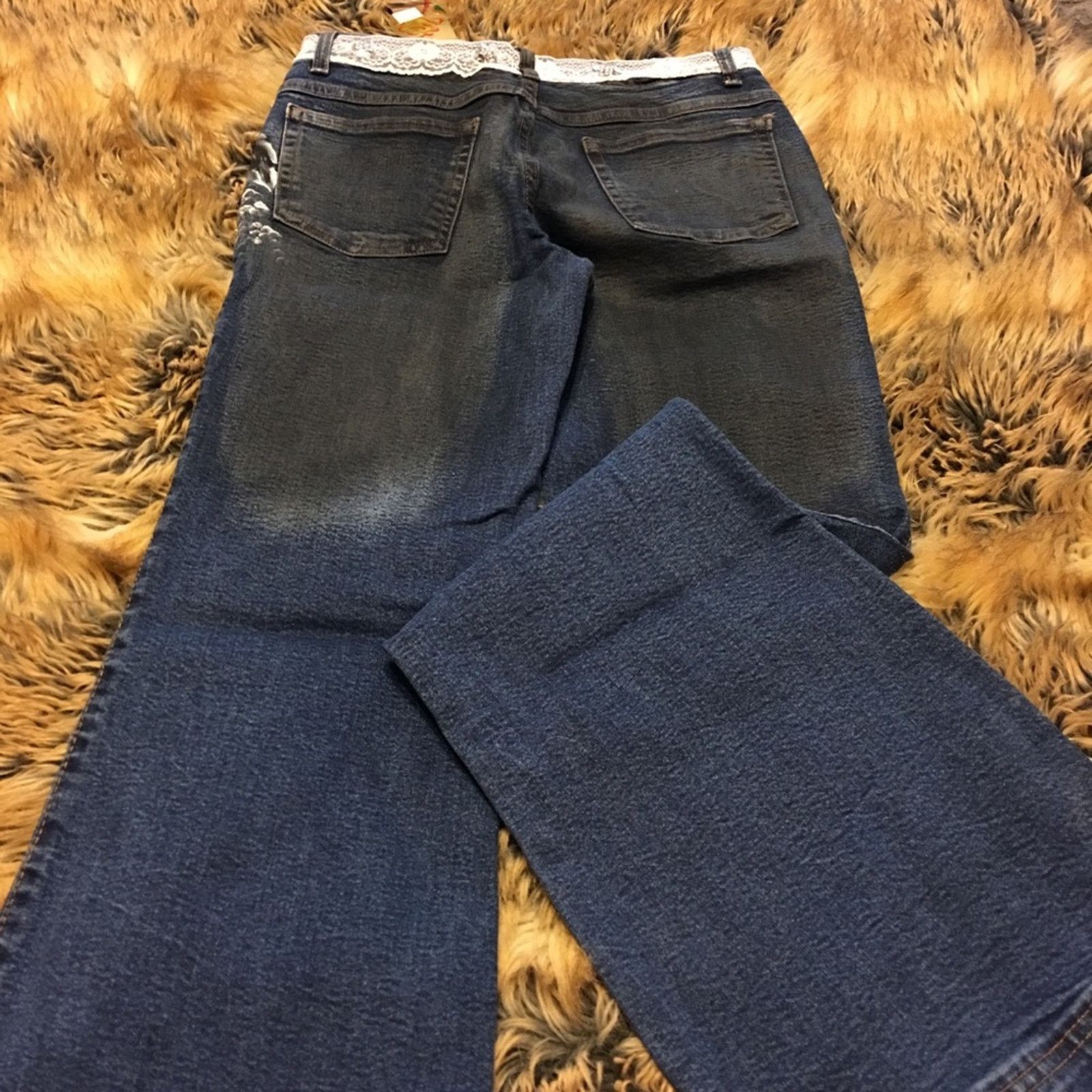 Other Virgin Only stretch print/sequin jeans NWT Size 34" / US 12 / IT 48 - 6 Thumbnail