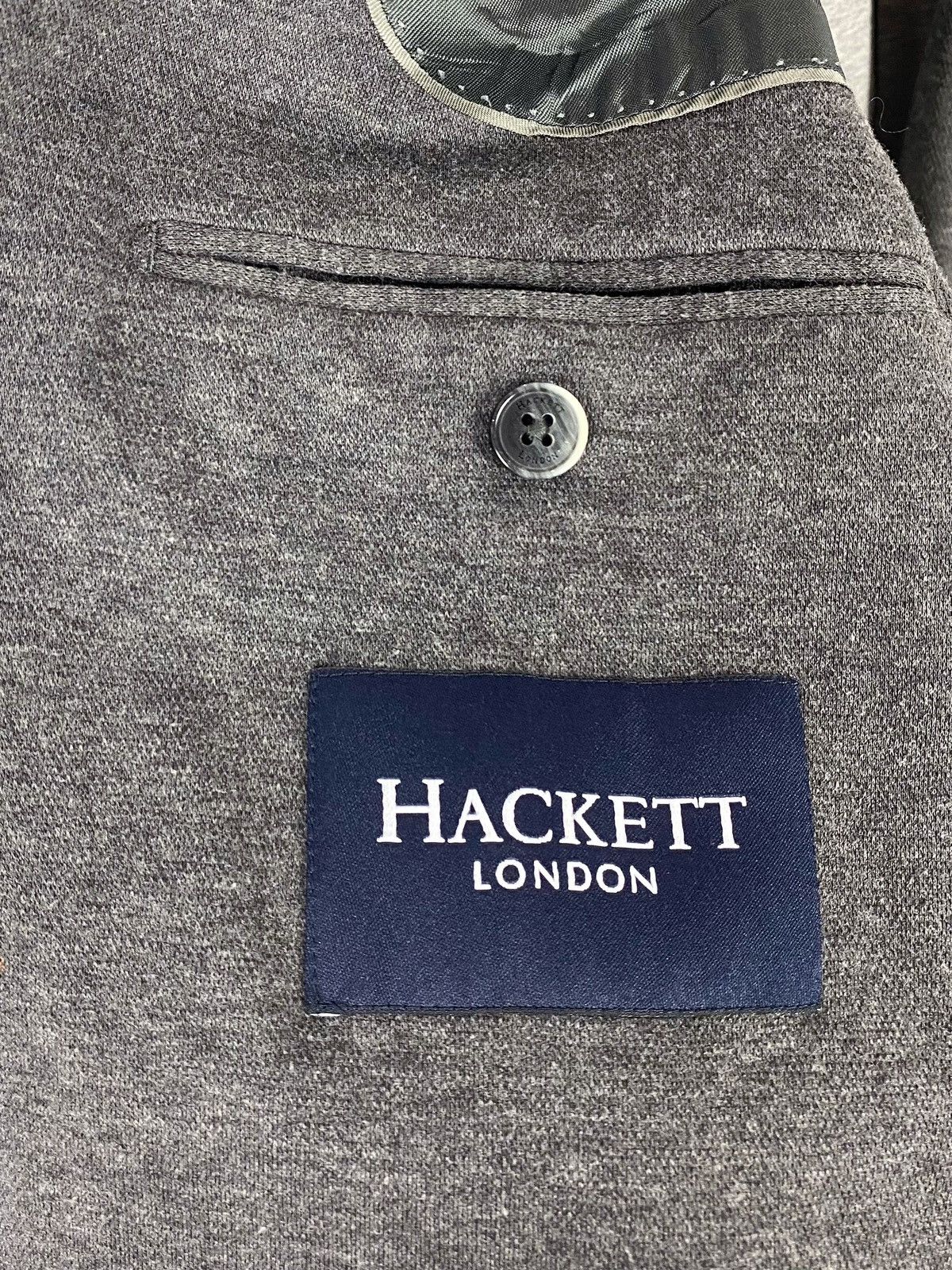 Hackett Hackett Piquet Jersey Gray Two Button Blazer Jacket Size US M / EU 48-50 / 2 - 12 Thumbnail