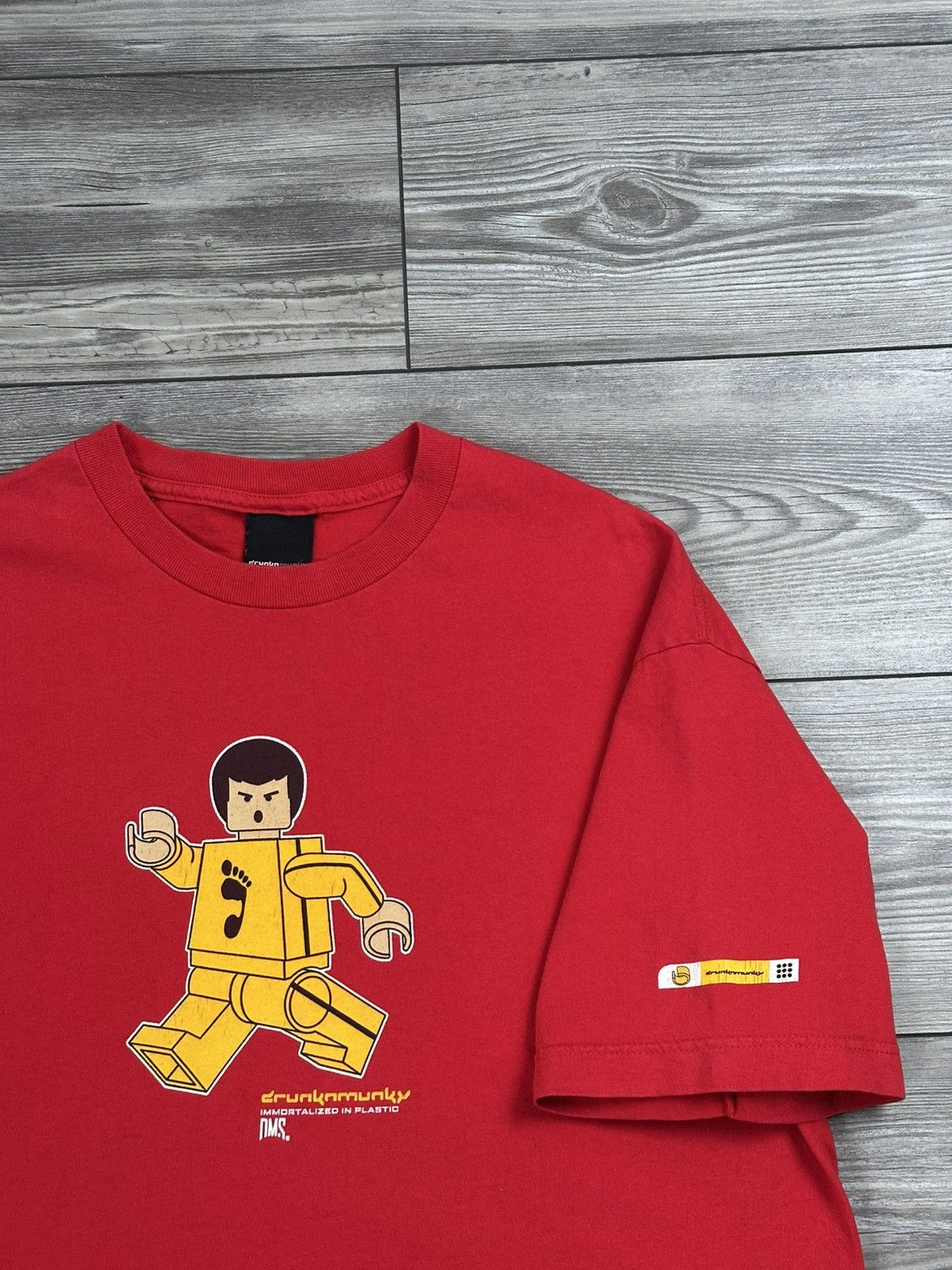 DrunknMunky Rare Vintage Y2K Drunknmunky Bruce Lee Lego T Shirt Size US XL / EU 56 / 4 - 5 Thumbnail