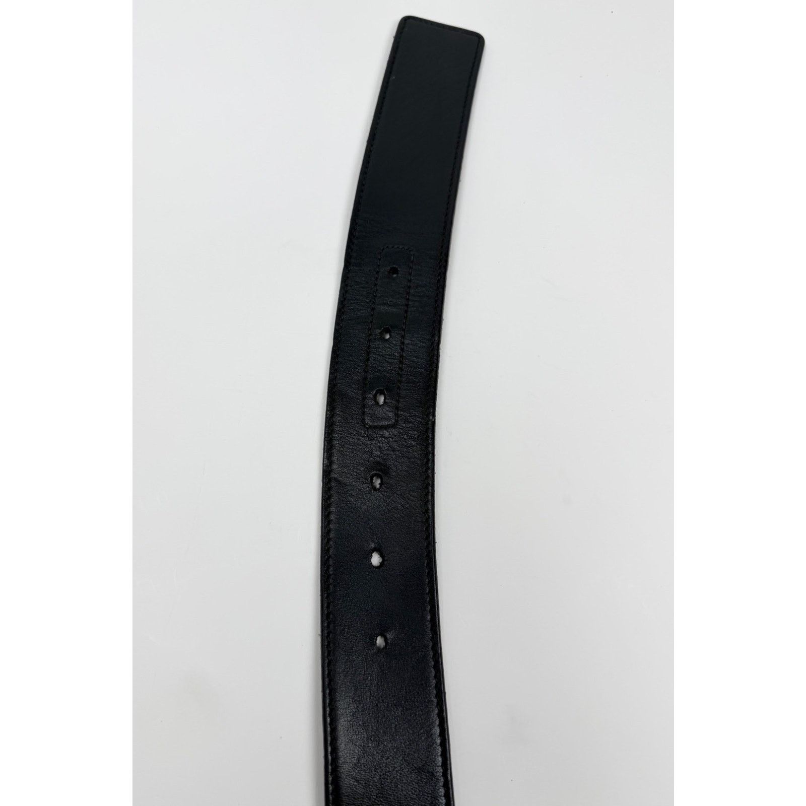 Gucci Size 100/40 - Gucci Black Silver Leather Interlocking Size 40 - 9 Thumbnail
