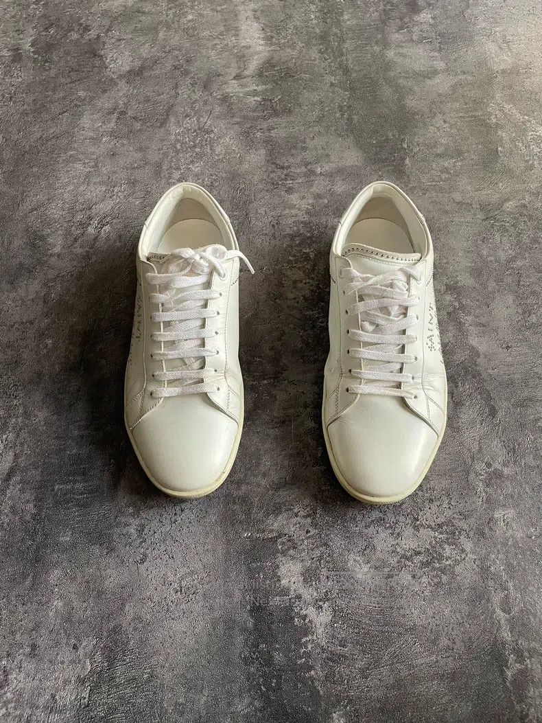 Saint Laurent Paris Saint Laurent Paris Slogan Studs Canvas Shoes Size US 10 / EU 43 - 2 Thumbnail