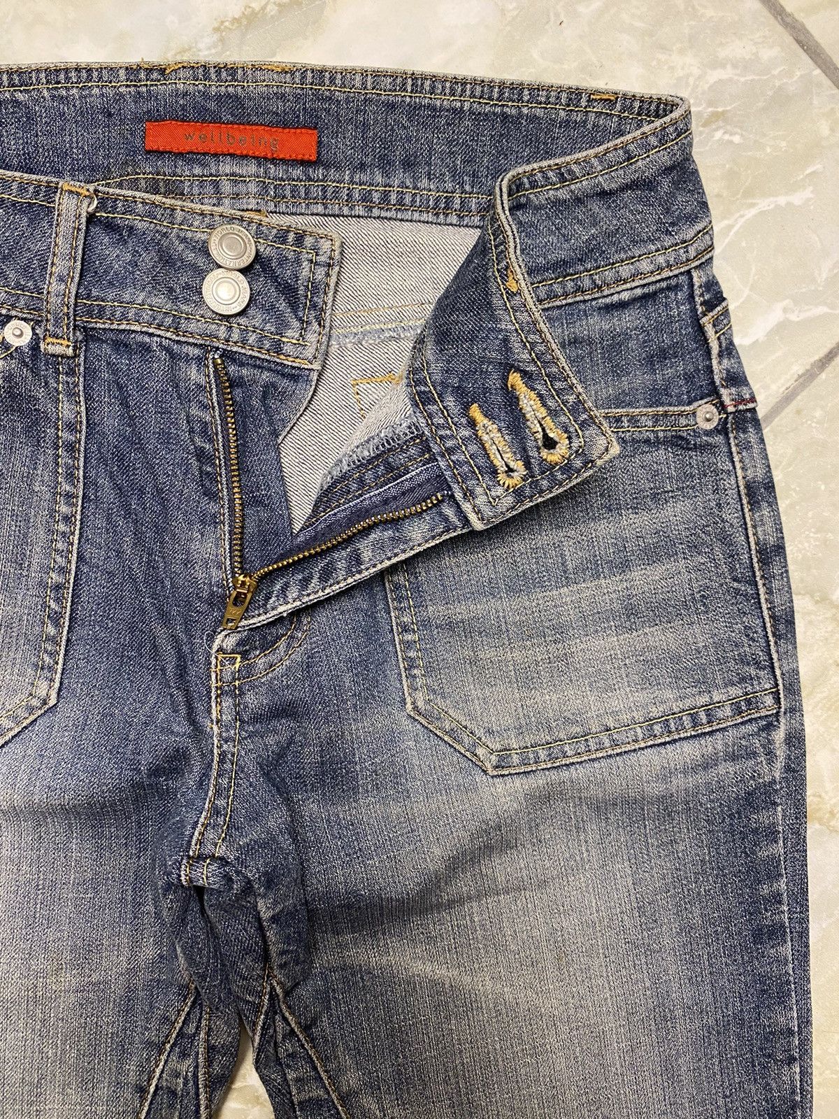 Japanese Brand Wellbeing Vintage Japanese Flare Jeans Size 28" / US 6 / IT 42 - 11 Thumbnail