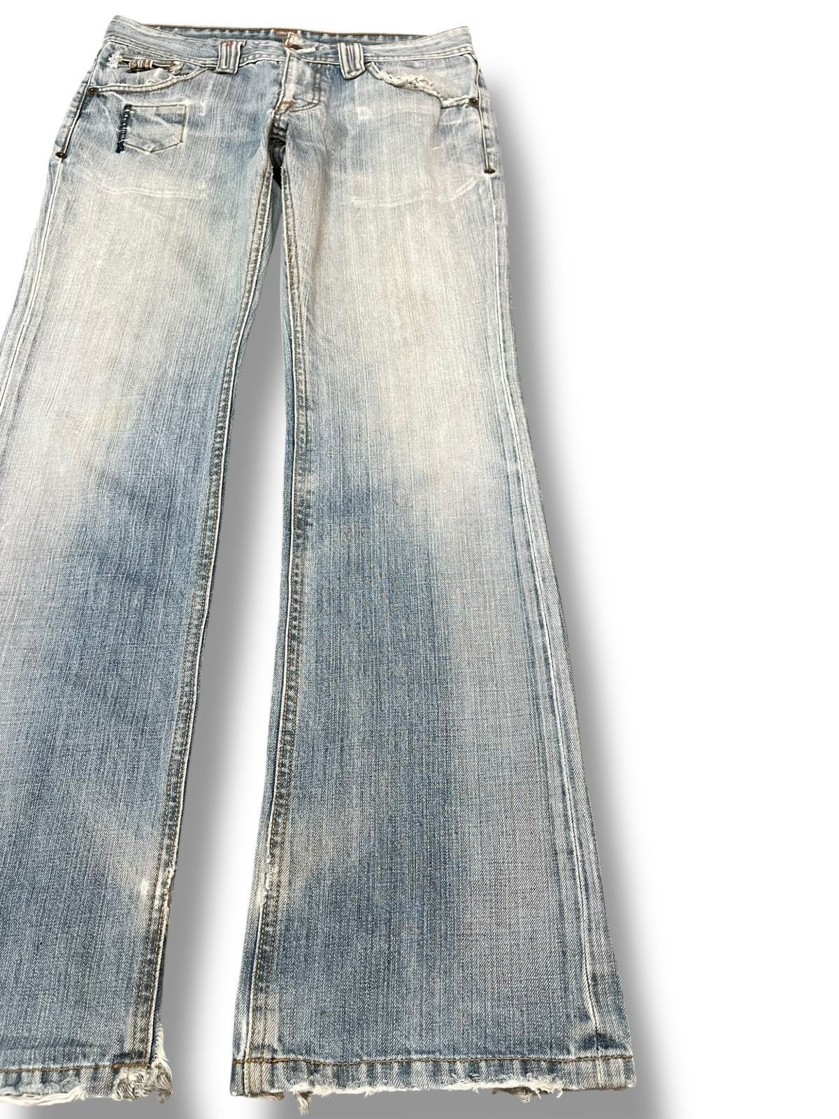 Japanese Brand Vintage Japanese Brand Flare Faded Grunge Denim Size US 31 - 6 Thumbnail
