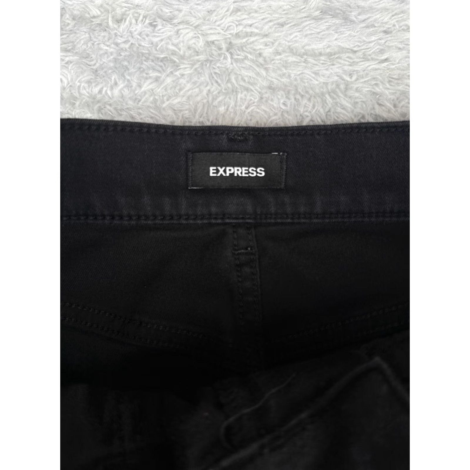 Express VINTAGE Express Womens Jeans Bootcut High Rise Black Cotton Blend 26x31 90s Designer Authentic Women's Size 26" / US 2 / IT 38 - 6 Thumbnail