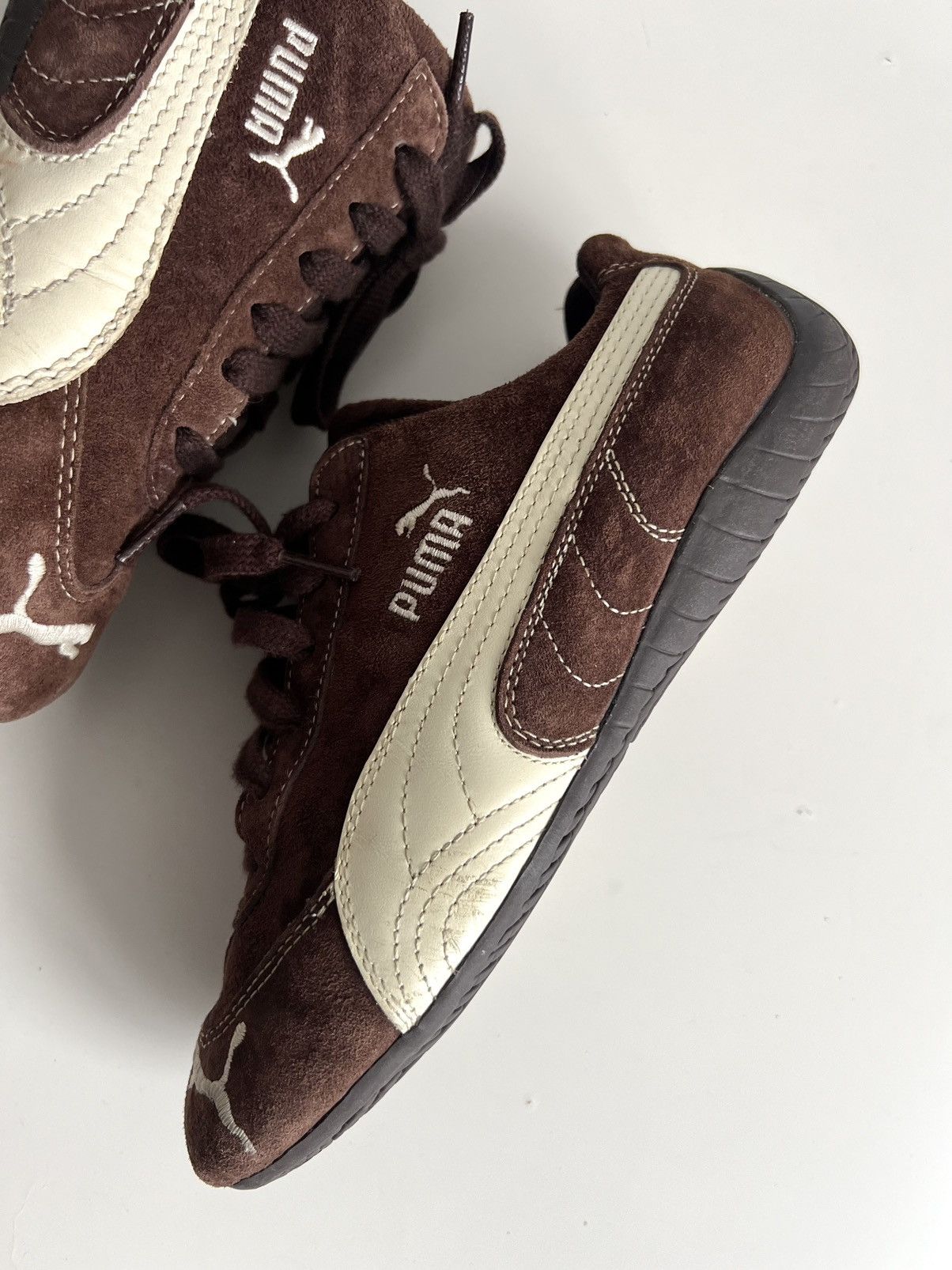 Puma Vintage Puma Speedcat Brown Suede Sneakers Size US 7 / IT 37 - 7 Thumbnail