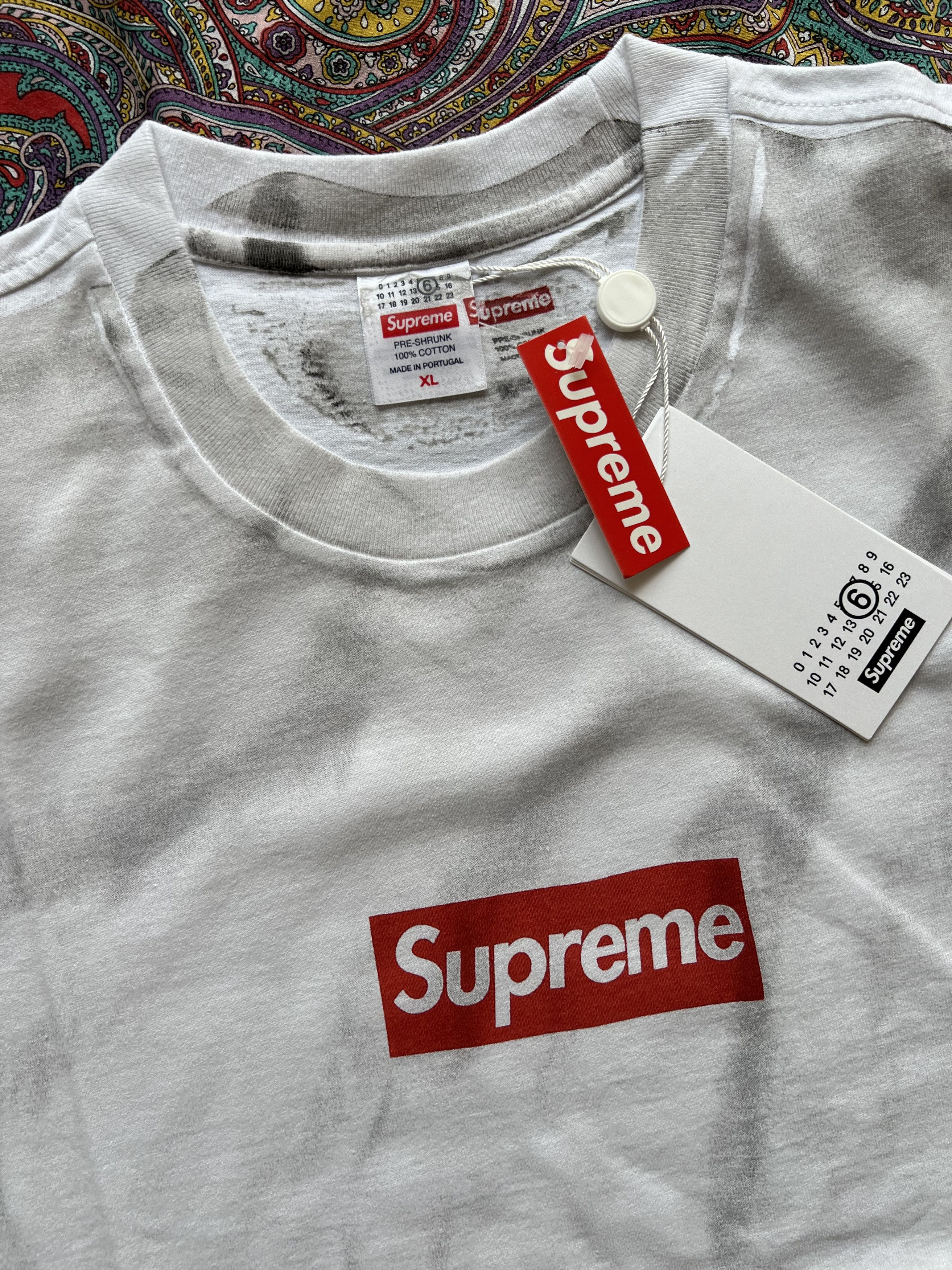 Maison Margiela × Supreme Supreme ®/ MM6 Maison Margiela Box Logo Tee XL white Size US XL / EU 56 / 4 - 9 Thumbnail
