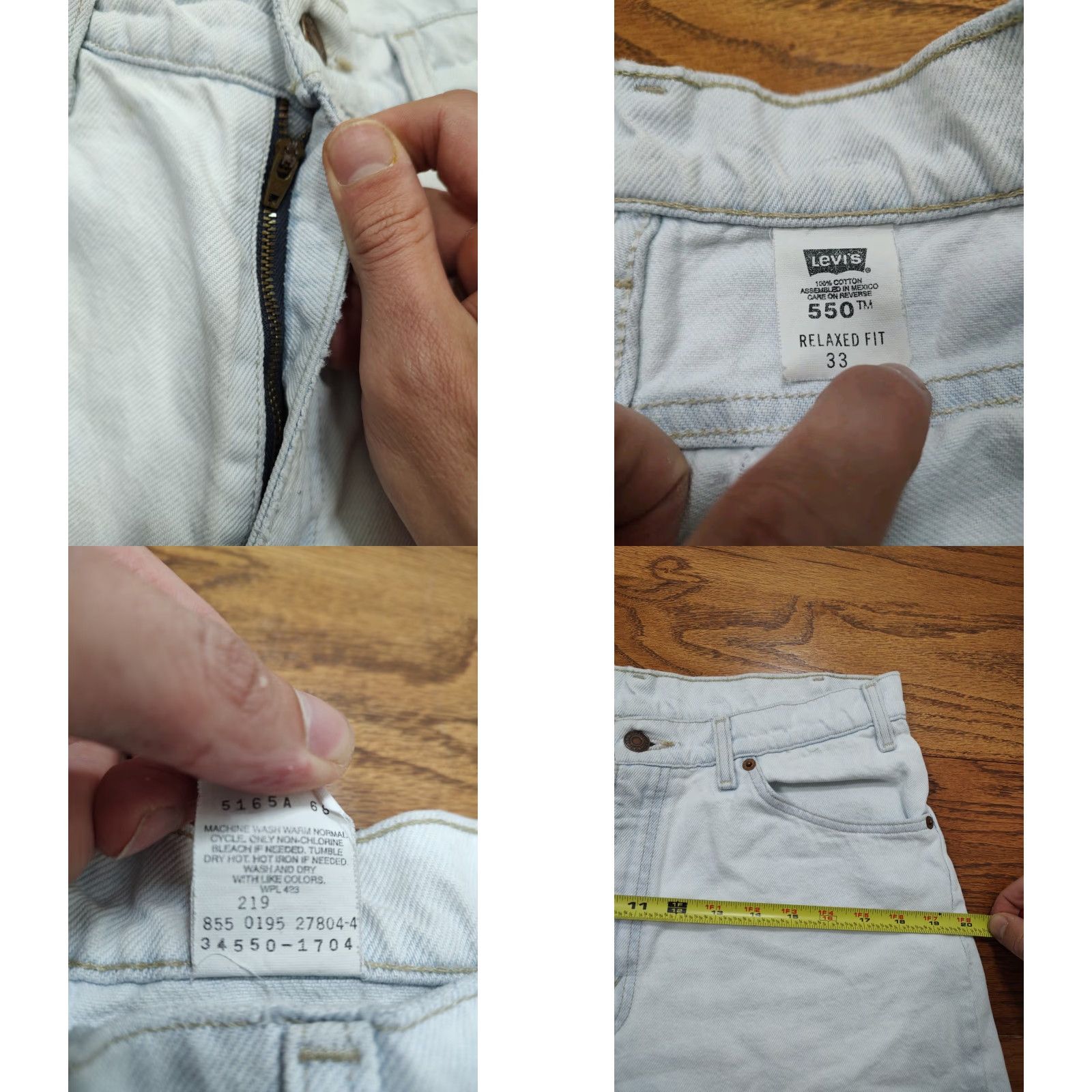 Levi's VINTAGE Levi's Shorts Mens 30 Light Blue 550 Orange Tab Relaxed Denim USA 90s Size US 30 / EU 46 - 8 Thumbnail