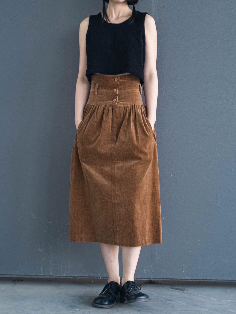 Kenzo KENZO Brown suede high waist skirt vintage Size 27" / US 4 / IT 40 - 2 Thumbnail