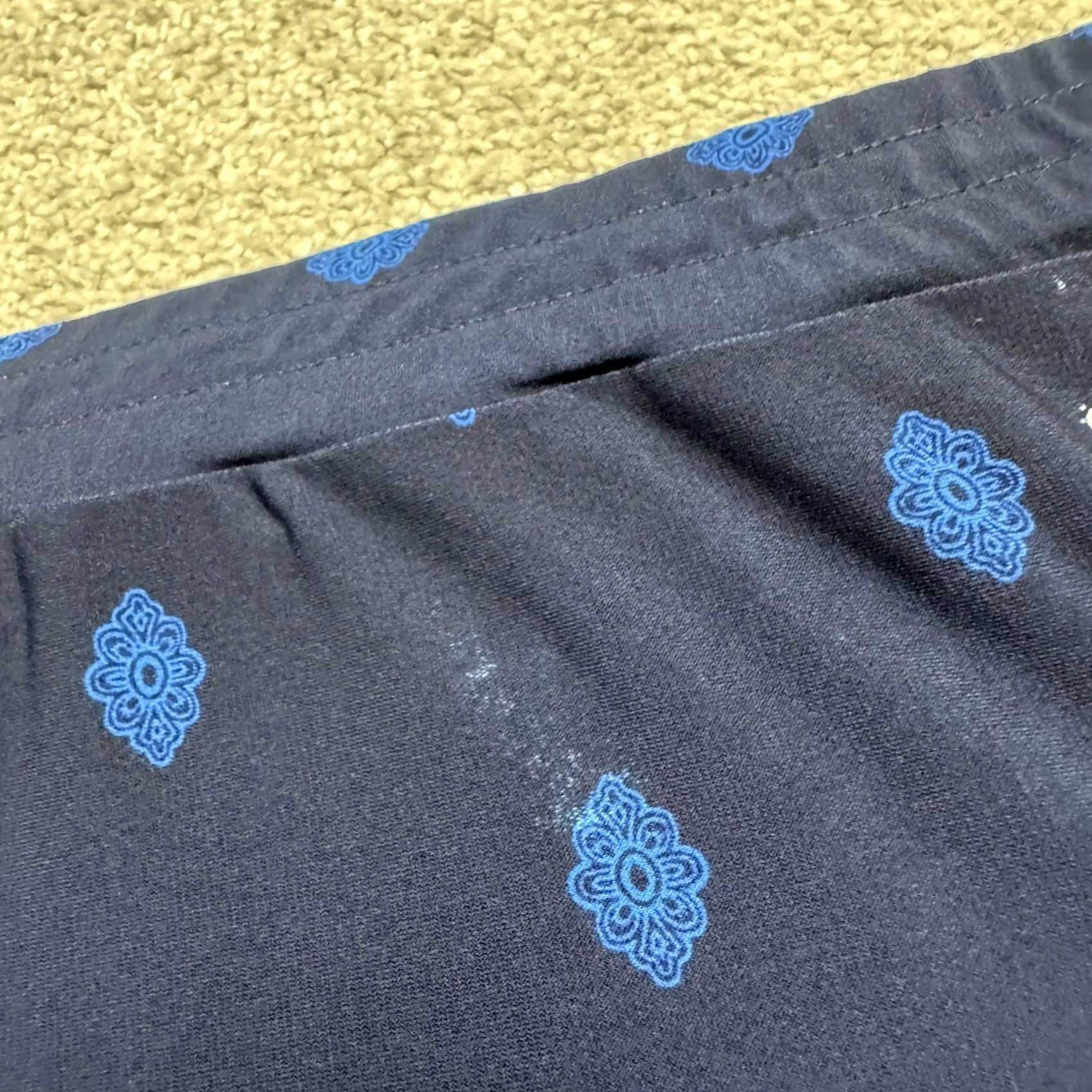 Vintage Susan Graver Liquid Knit Border Print Pull On Crop Pants Womens 2X Blue Floral Size 28" / US 6 / IT 42 - 5 Thumbnail